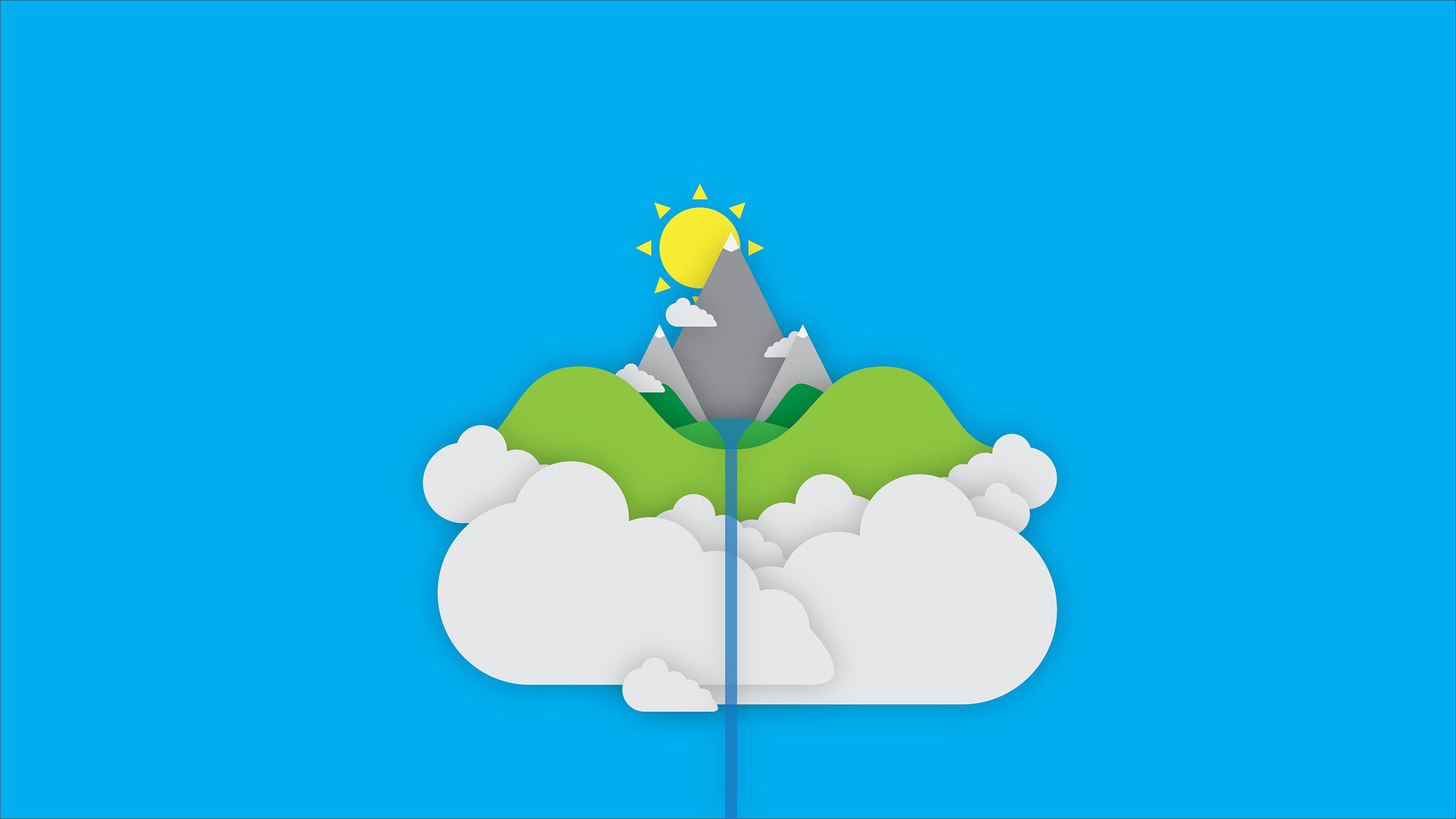 3840x2160 OC Minimal Island In The Sky Wallpaper [3840x2160]