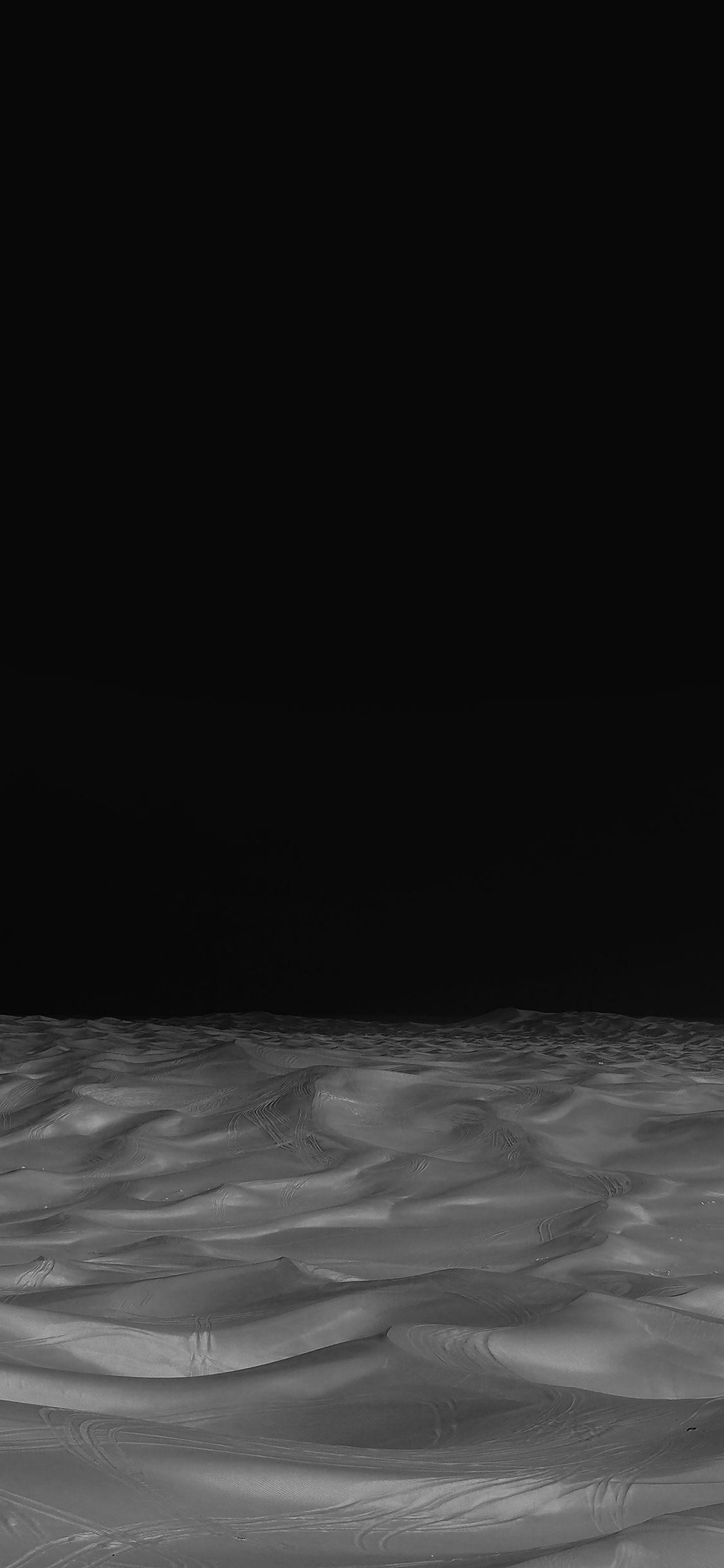 1125x2436 Desert Minimal Dark Black Nature Sky Earth