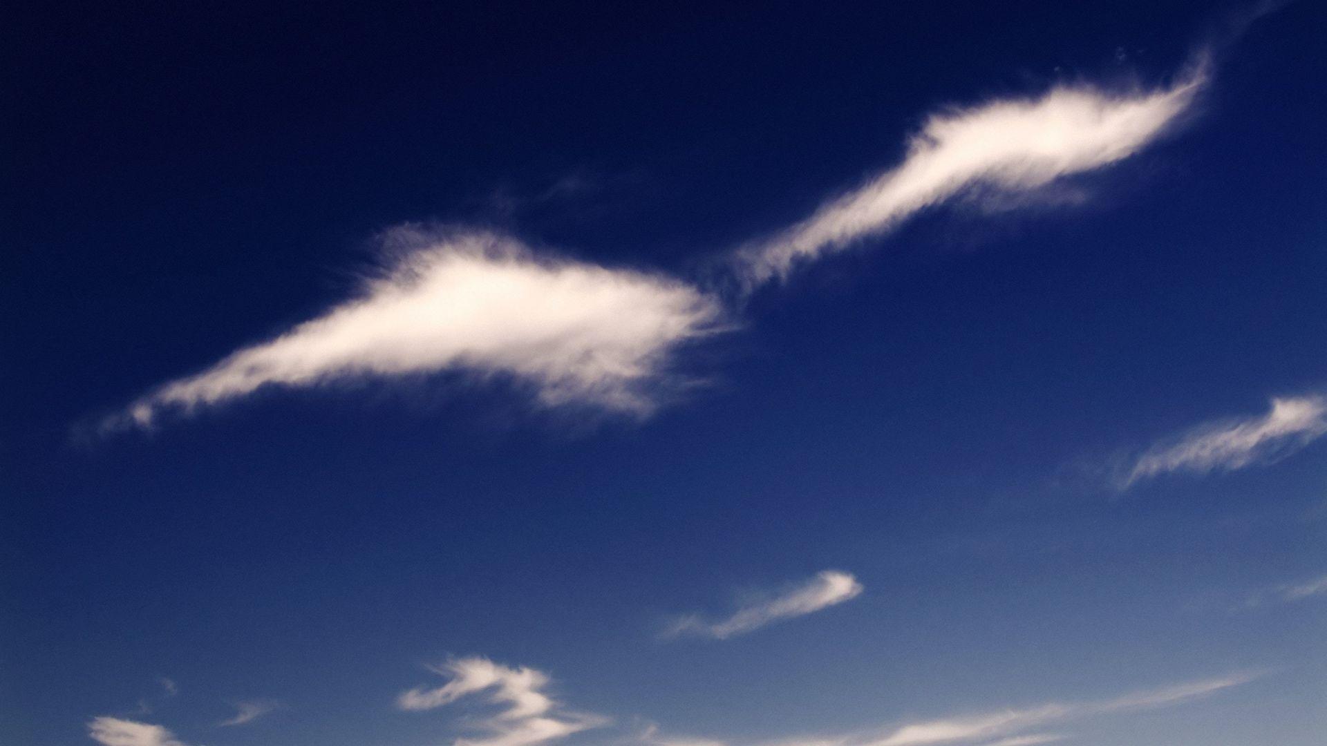 1920x1080 Desktop wallpaper minimal, blue sky, clouds, evening, HD image, picture, background, 46f186