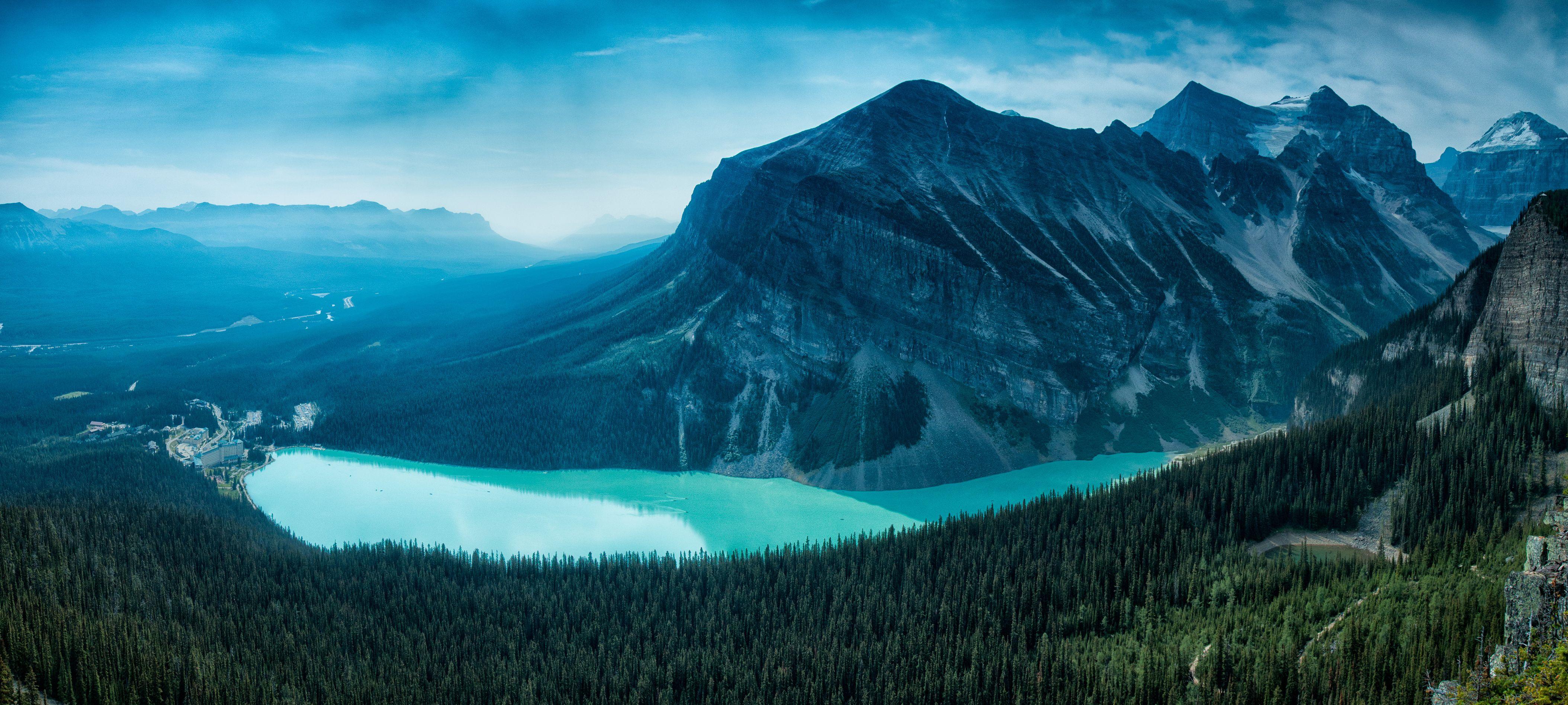 4216x1897 Hình nền Rockies Canada, Hồ Louise, Vườn quốc gia Banff, Canada, 4K, Thiên nhiên ,.  Hình nền cho iPhone, Android, Di động và Máy tính để bàn