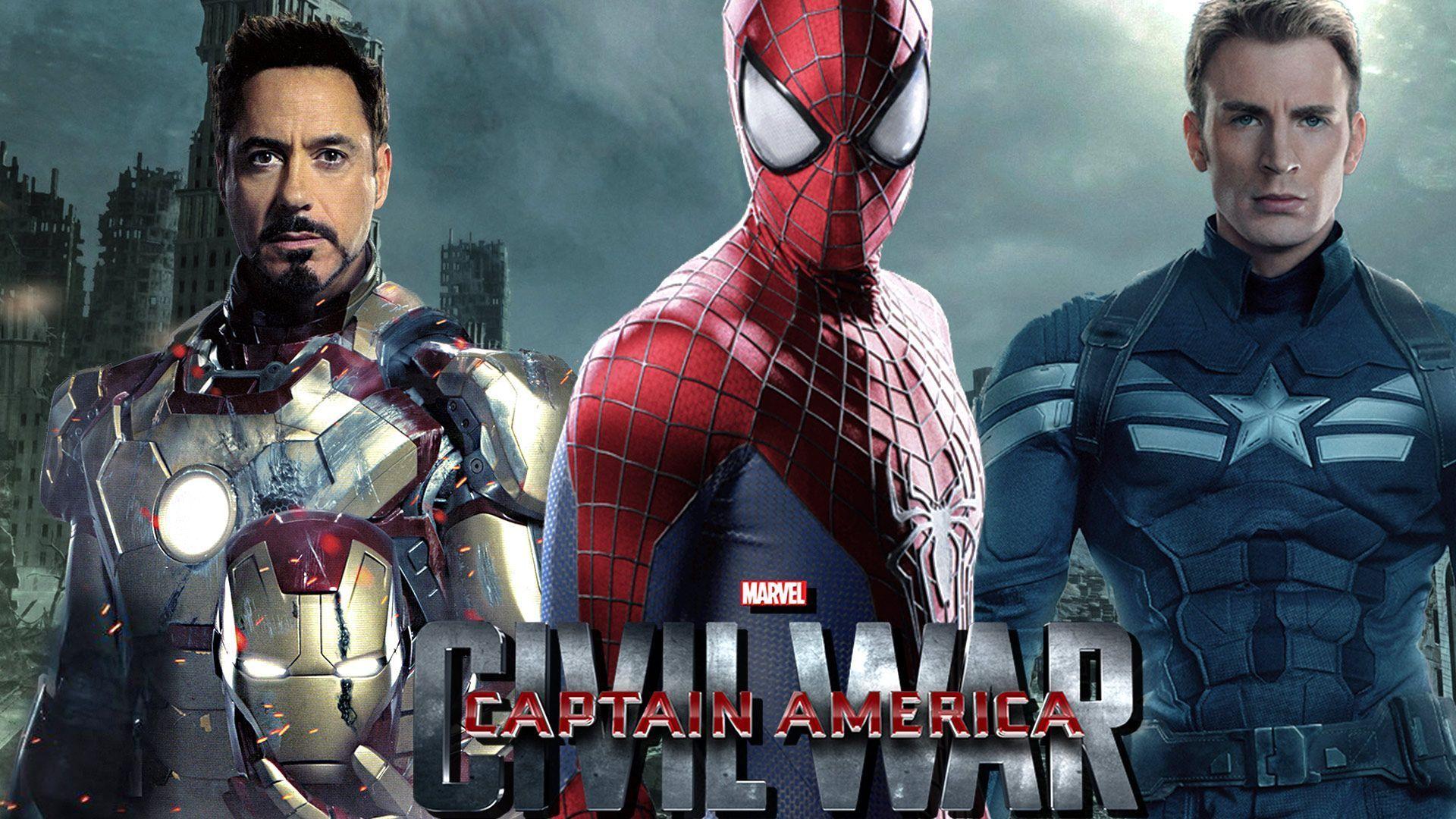 1920x1080 Captain America civil war spiderman wallpaper