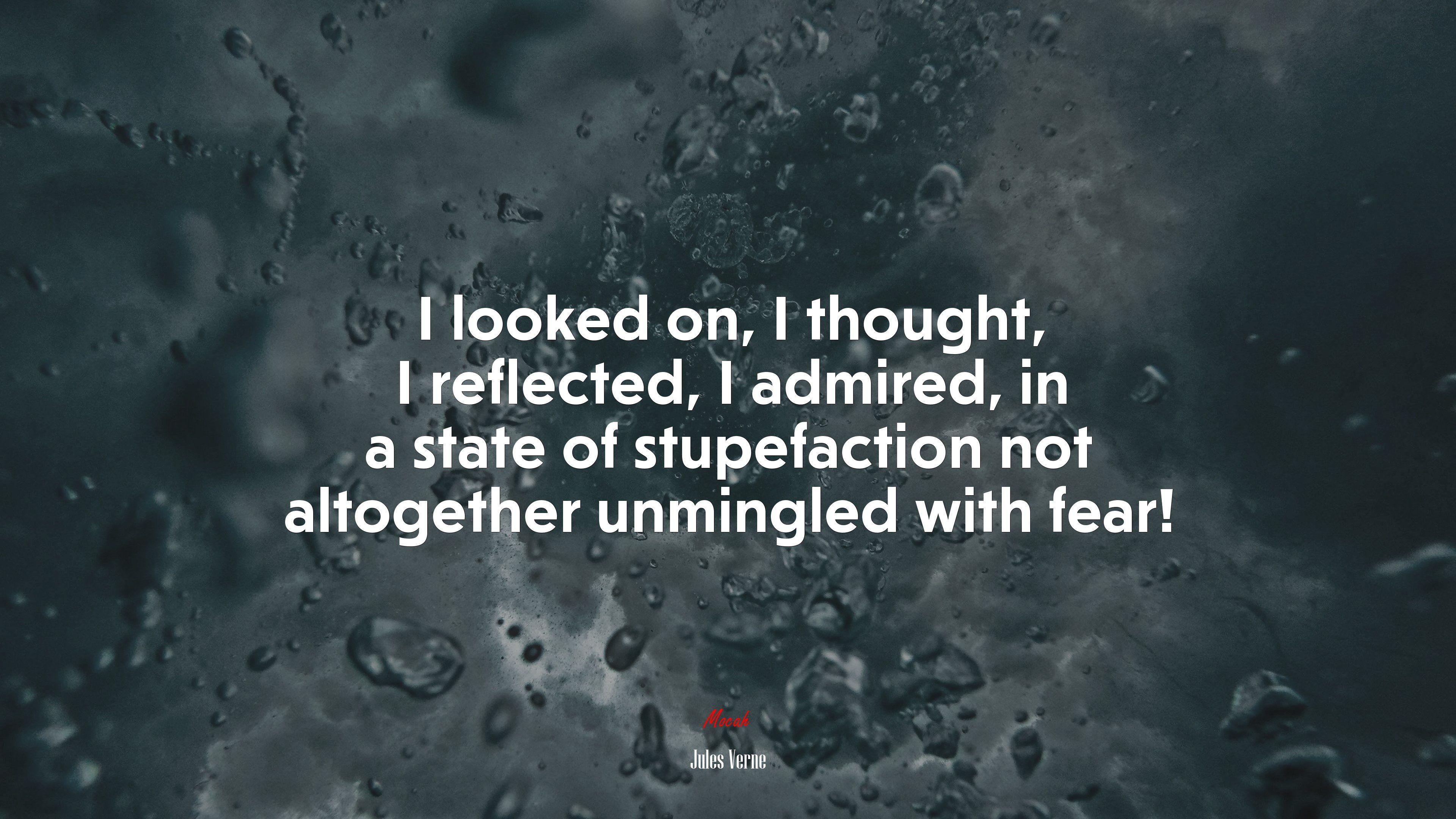 3840x2160 I looked on, I thought, I reflected, I admired, in a state of stupefaction not altogether unmingled with fear!. Jules Verne quote, 4k wallpaper. Mocah.org HD Wallpaper