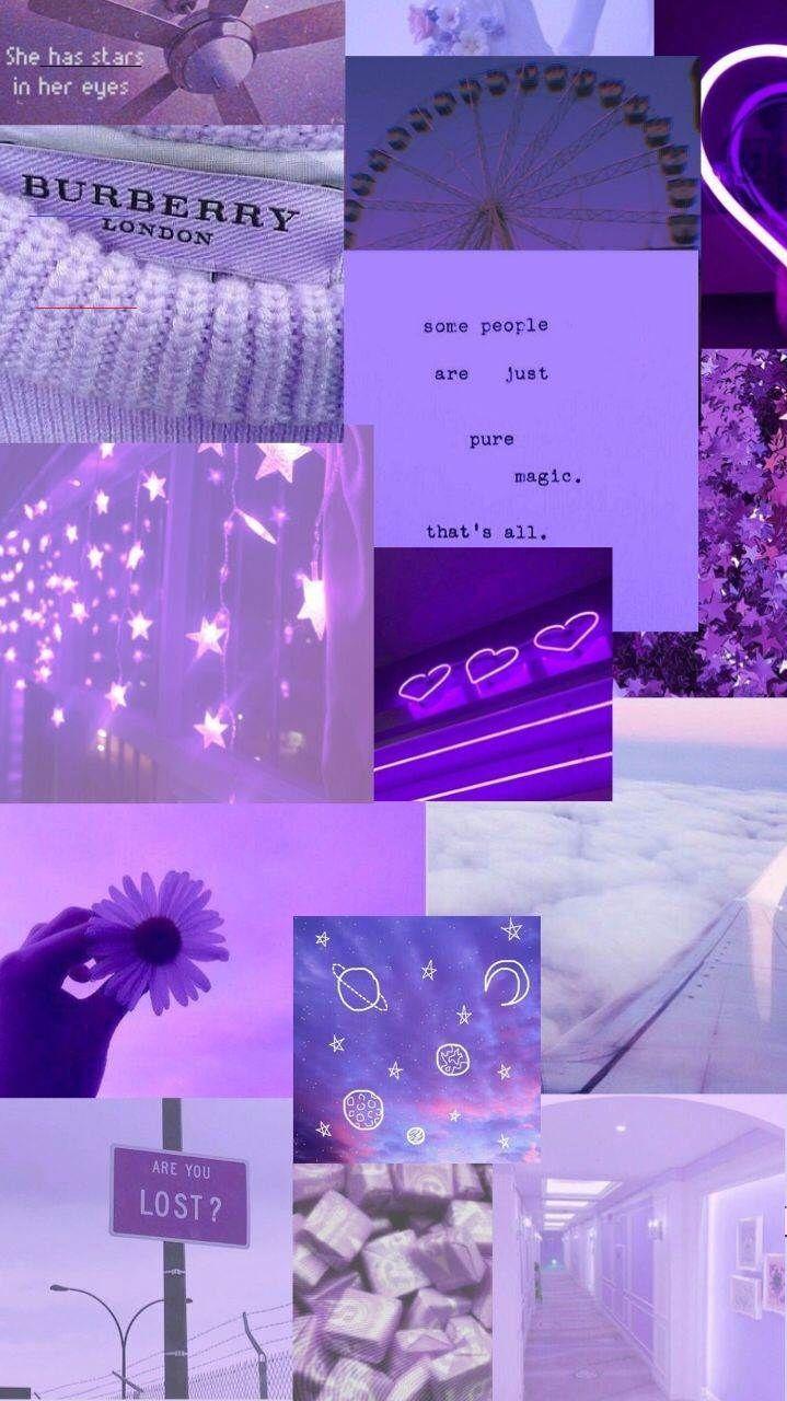 Buy 100 Neon Purple Wall Collage Kit Purple Aesthetic Collage Online in  India  Etsy