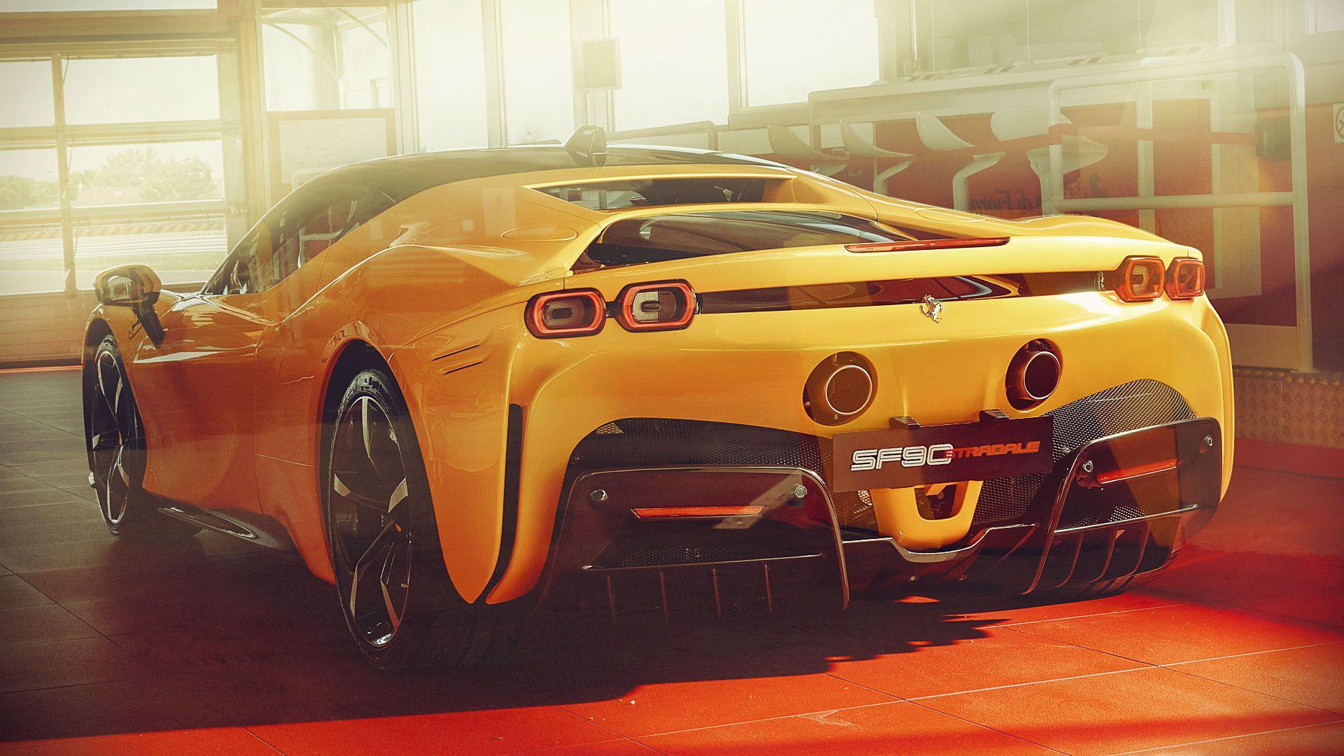 1920x1080 Ferrari SF90 Stradale Yellow Wallpaper