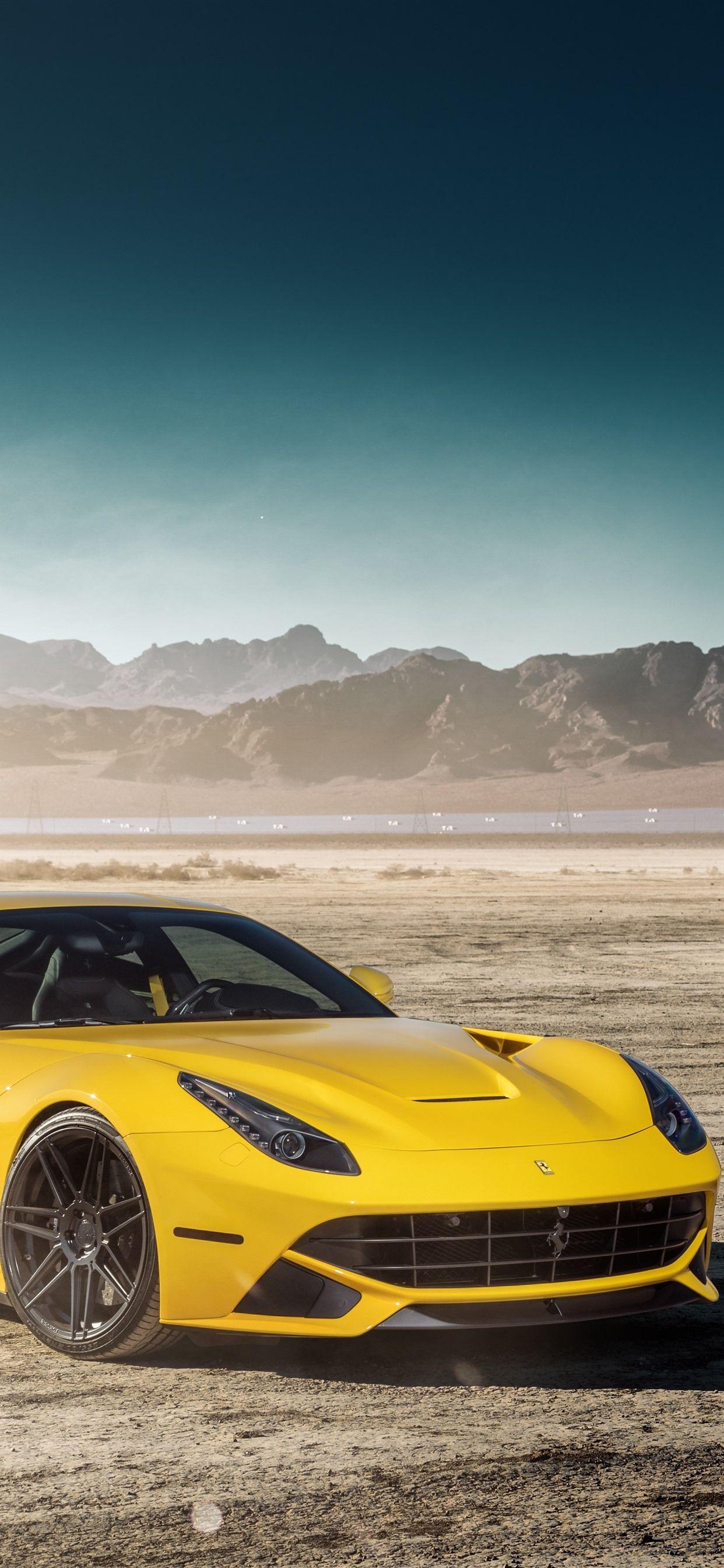 1242x2688 Wallpaper Mercedes Benz GTR Green Supercar And Ferrari F12 Yellow Supercar 5120x2880 UHD 5K Picture, Image