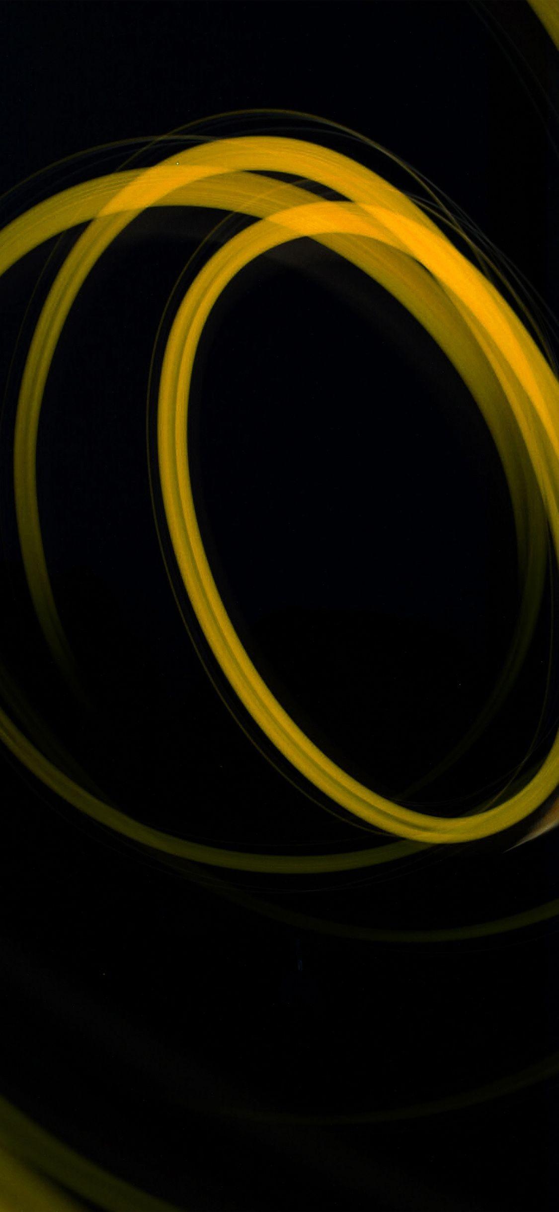 1125x2436 IPhonexpapers.com Apple IPhone Wallpaper Vo48 Circle Light Dark Yellow Pattern. Light In The Dark, IPhone Wallpaper Yellow, Circle Light