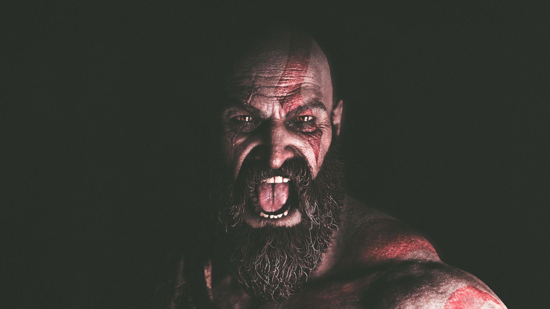1920x1080 Games God Of War 4 Face PS4 Wallpaperx1080