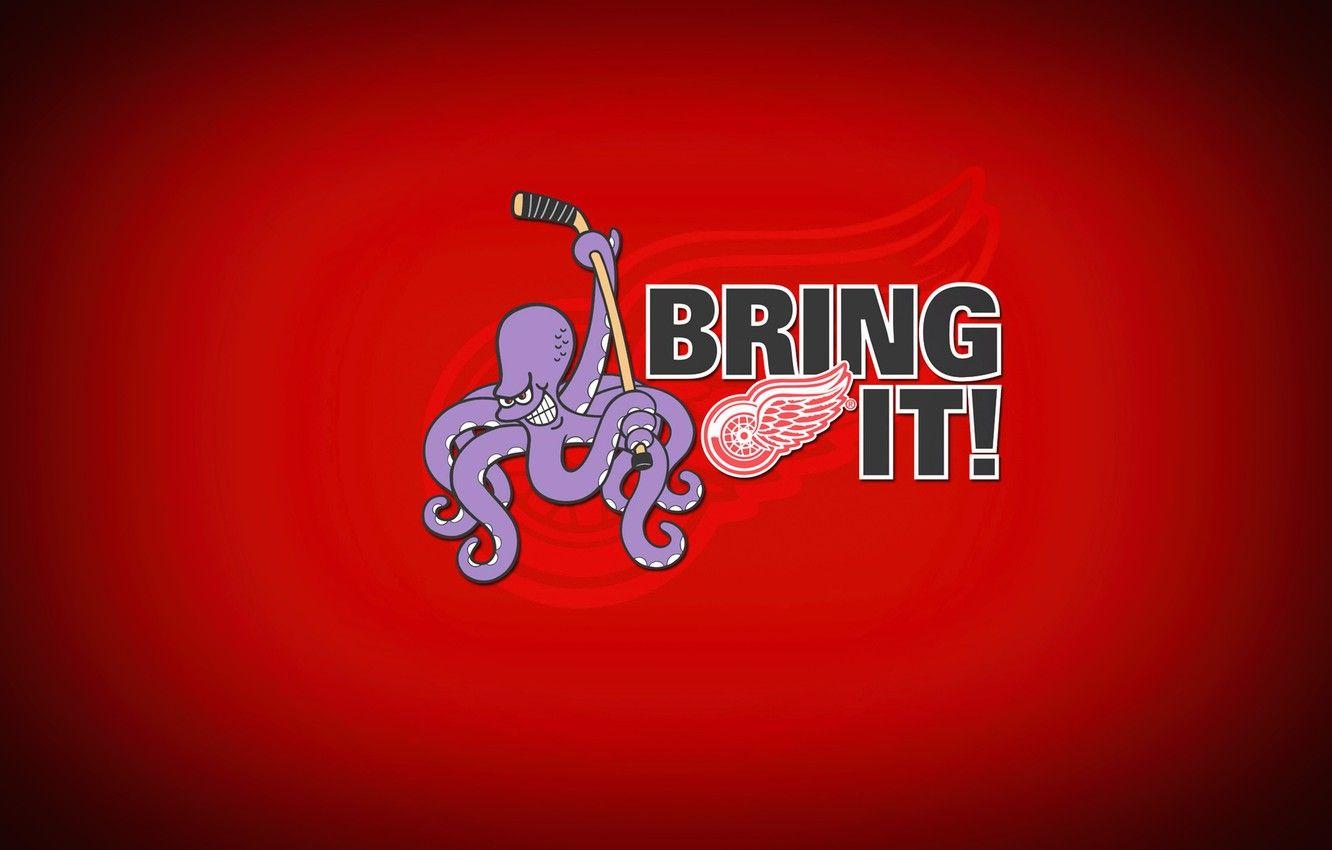 1332x850 Wallpaper The game, Sport, Background, Octopus, Detroit, NHL, NHL, Hockey, National hockey League, Red Wings, Detroit, Hockey, The Detroit Red Wings, Detroit Red Wings, Hockey League image for desktop, section спорт