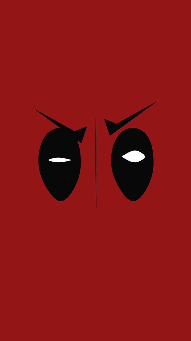 750x1334 iPhone 8 wallpaper. deadpool hero eye logo