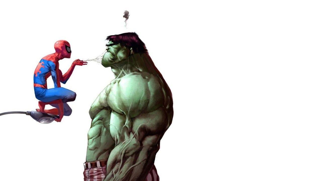 1280x720 Spiderman and Hulk, comic, comics wallpaper. Spiderman and Hulk, comic, comics