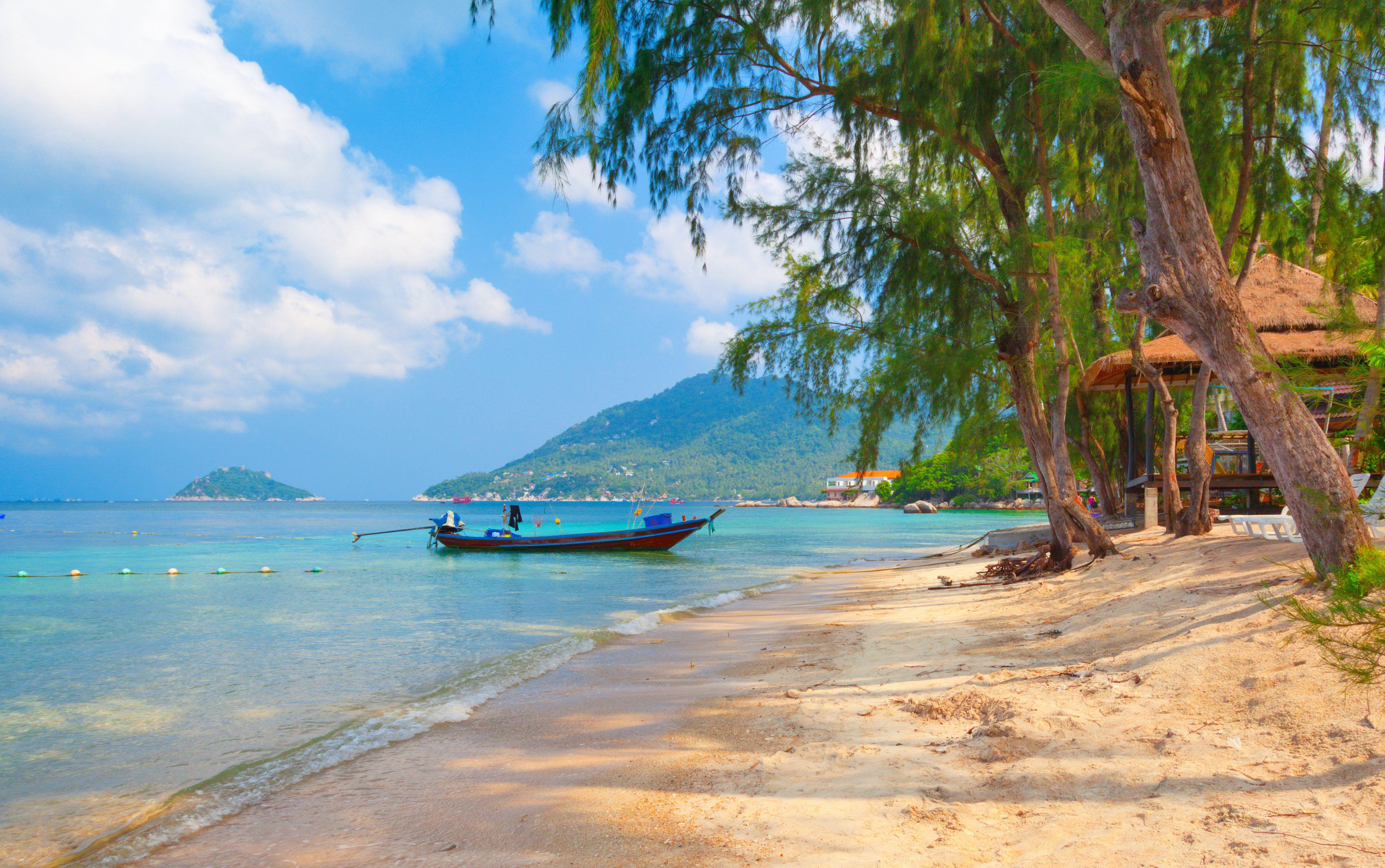 4787x3000 Thailand Nature Boat Beach Koh Tao - [4787 x 3000]