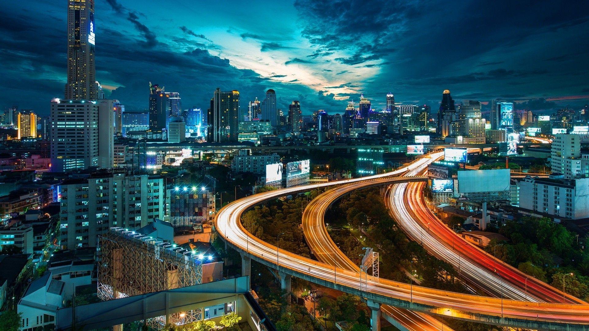 1920x1080 Thailand, Thai, Bangkok, City, Town, Road, Landscape, Building