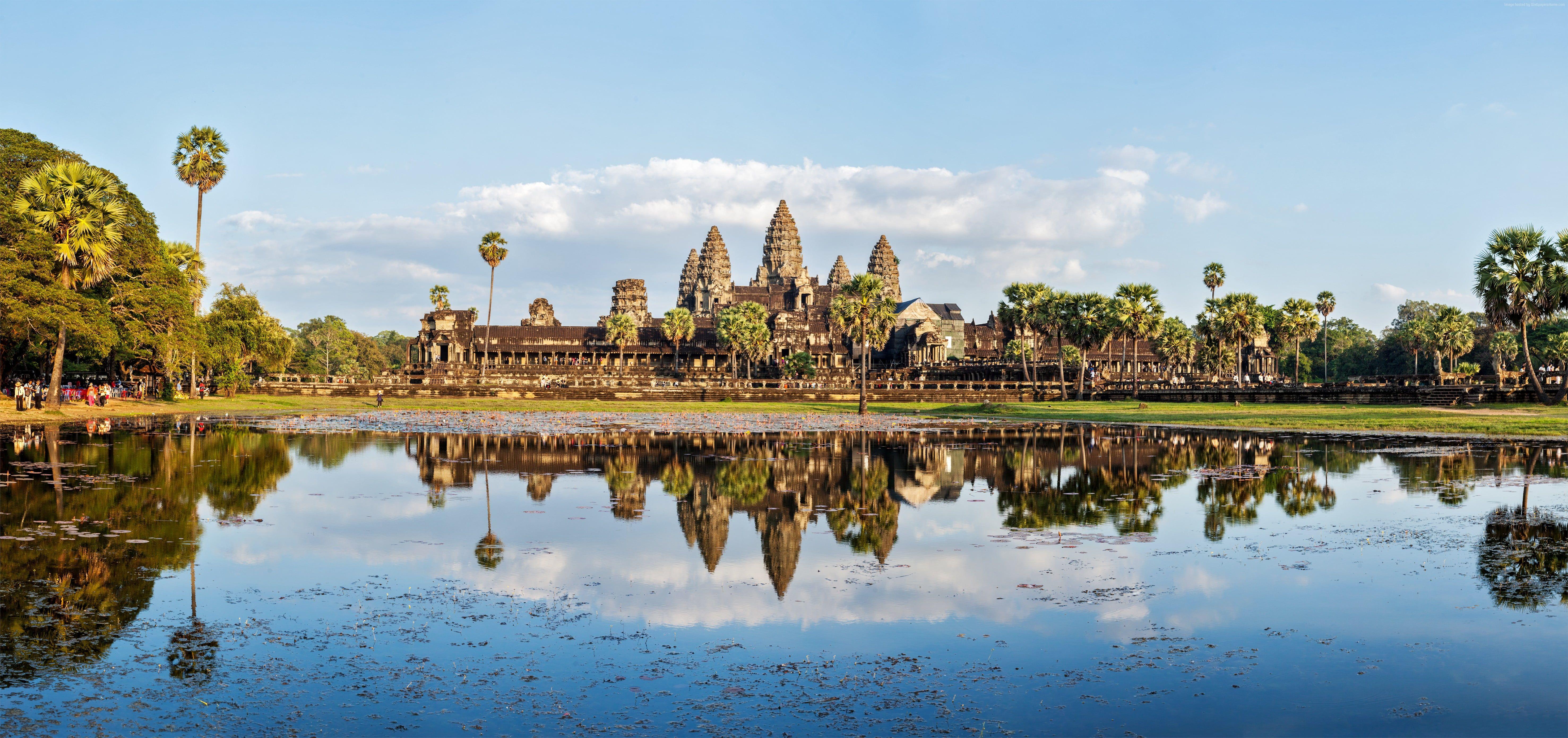 5908x2780 Thailand Temple landscape photo HD wallpaper