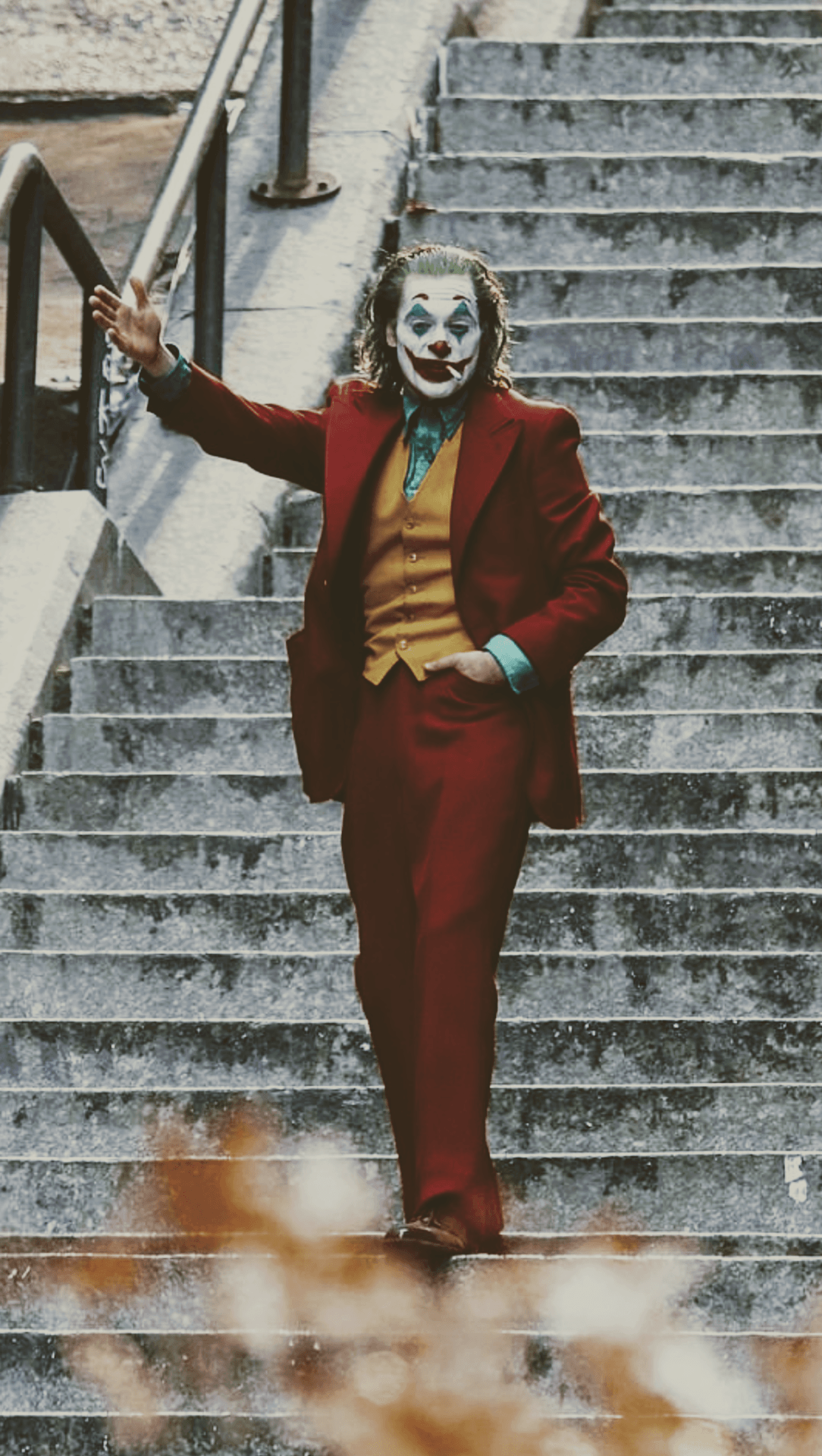 1084x1920 Joker Dancing On Stairs HD HD Wallpaper