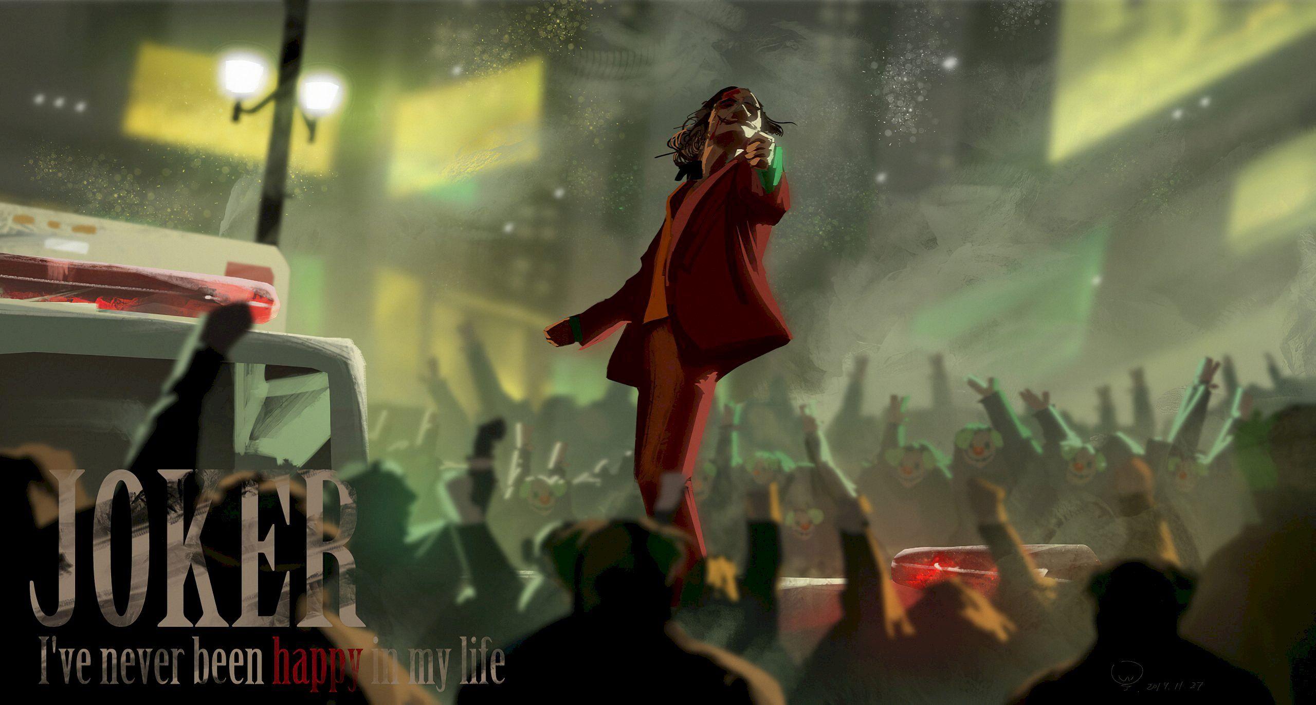 2560x1371 Joker Dancing 4k Wallpaper
