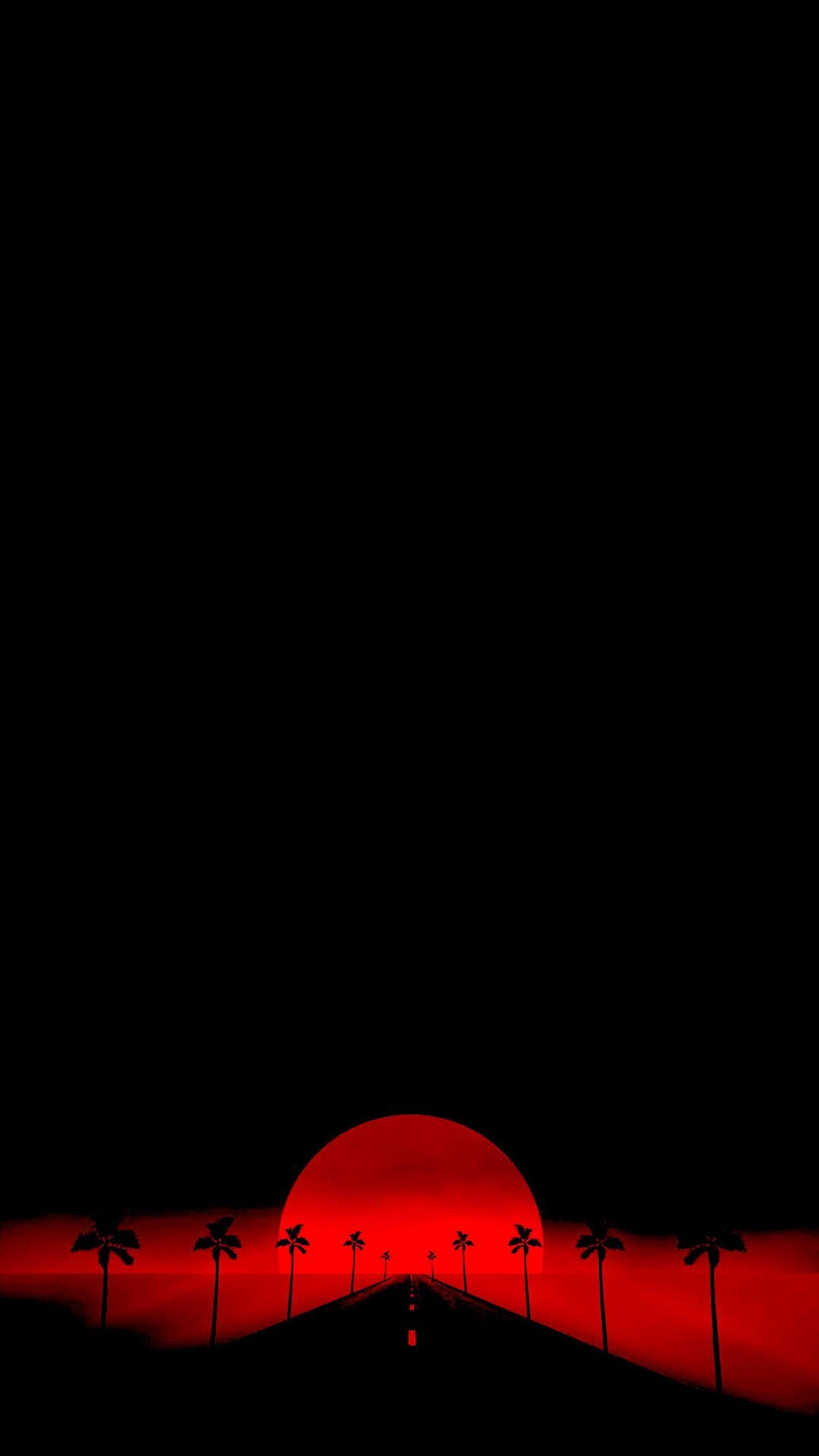 2160x3840 Red And Black Minimalist Wallpaper