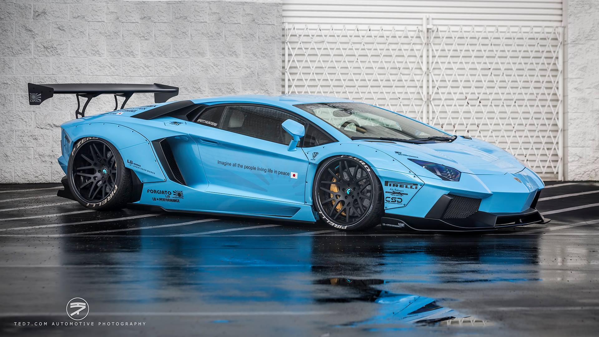 1920x1080 Liberty Walk Lamborghini Aventador Shooting Flames