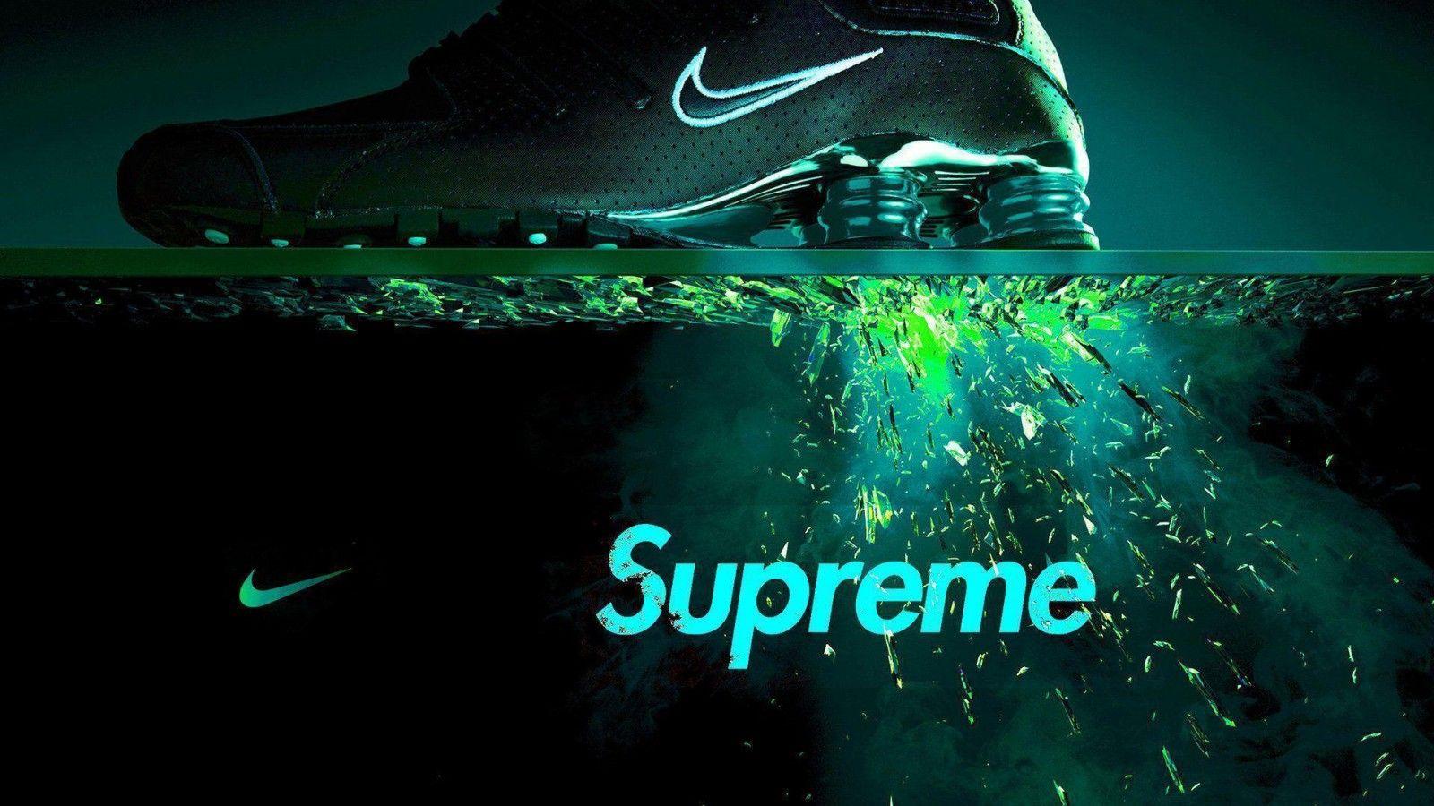1600x900 Supreme Nike Shoe HD Wallpaper