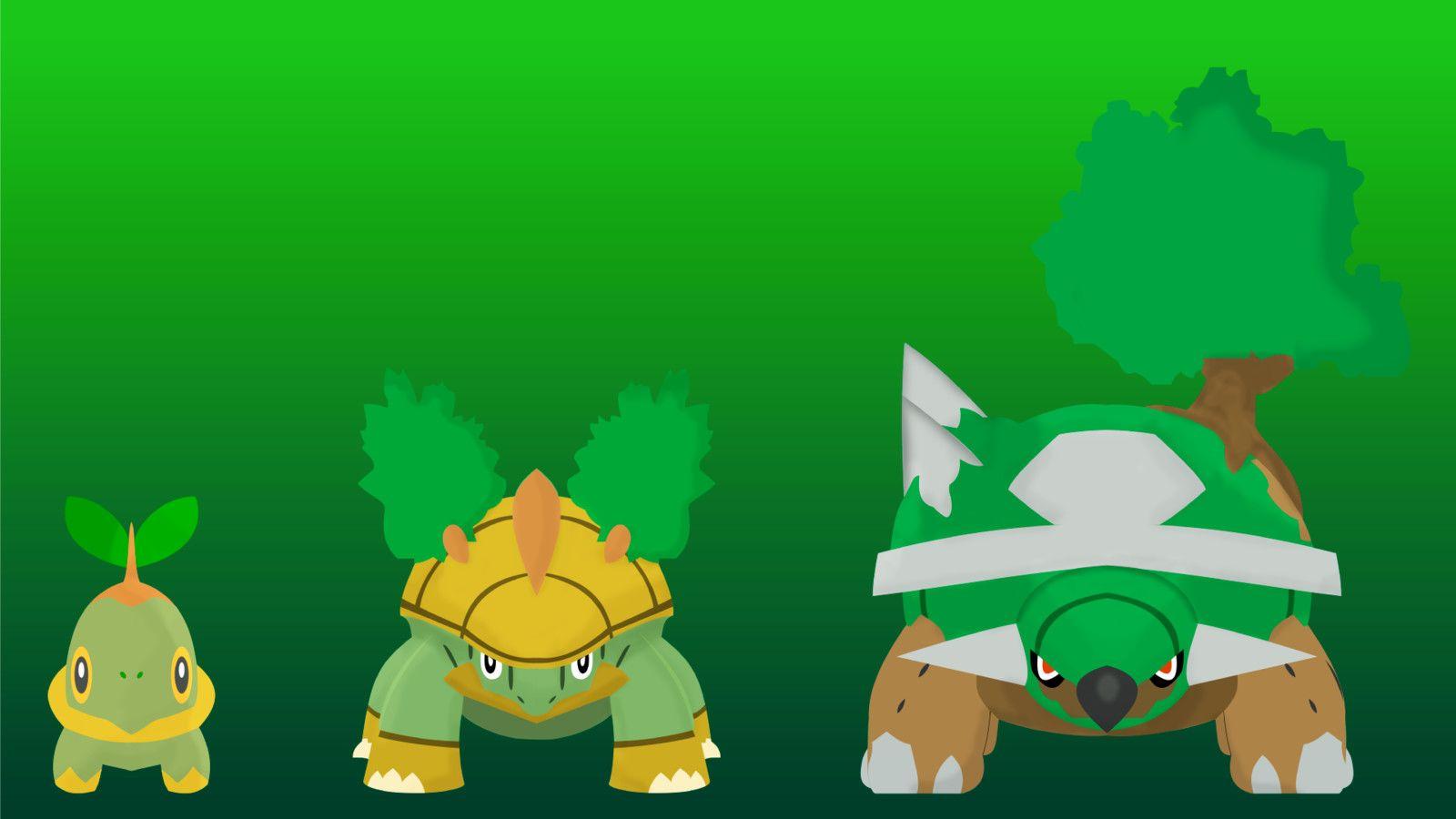 1600x900 Turtwig, Grotle & Torterra, Marc Cantó