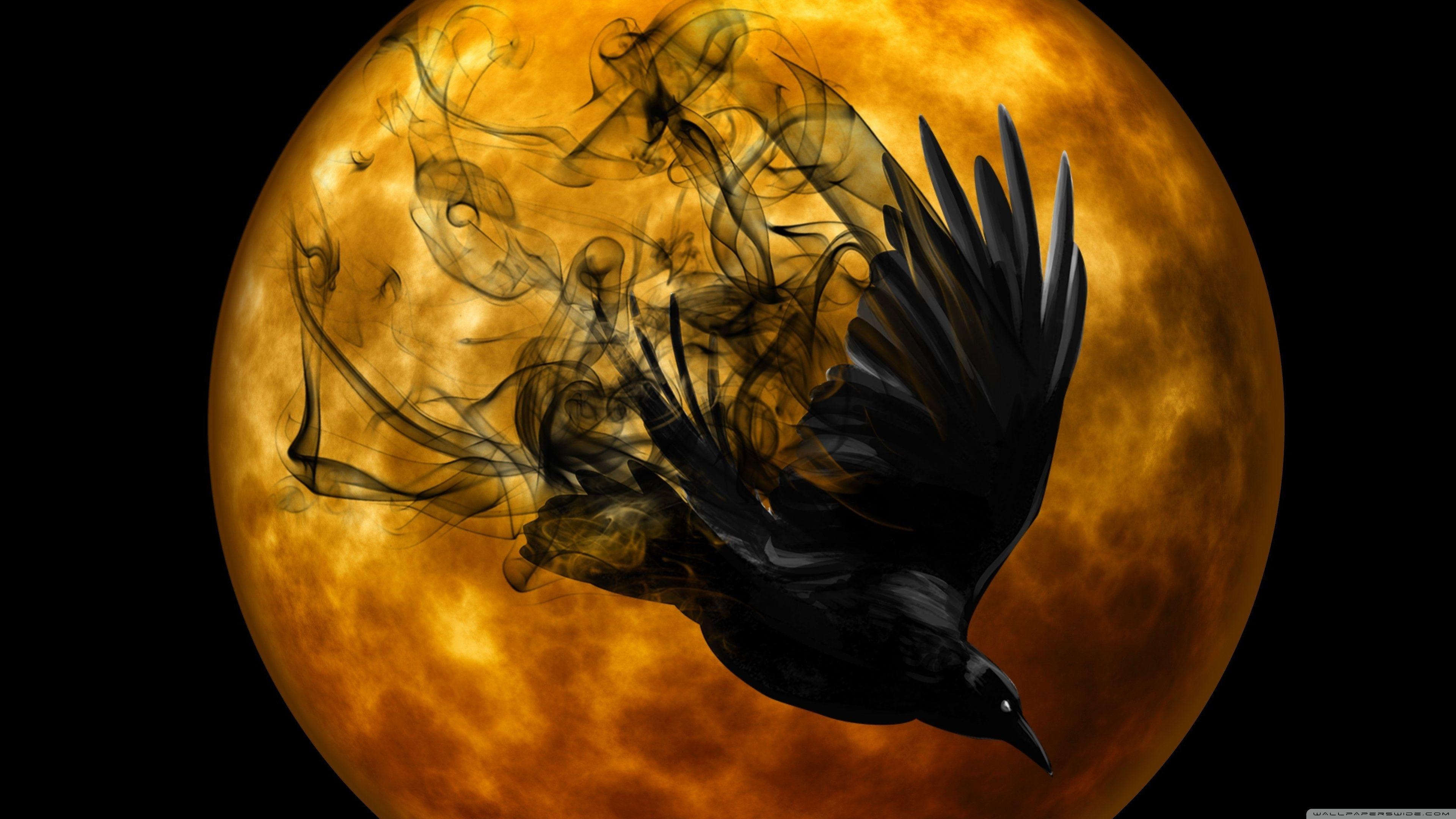 3840x2160 Halloween Raven ❤ 4K HD Desktop Wallpaper for 4K Ultra HD TV • Wide