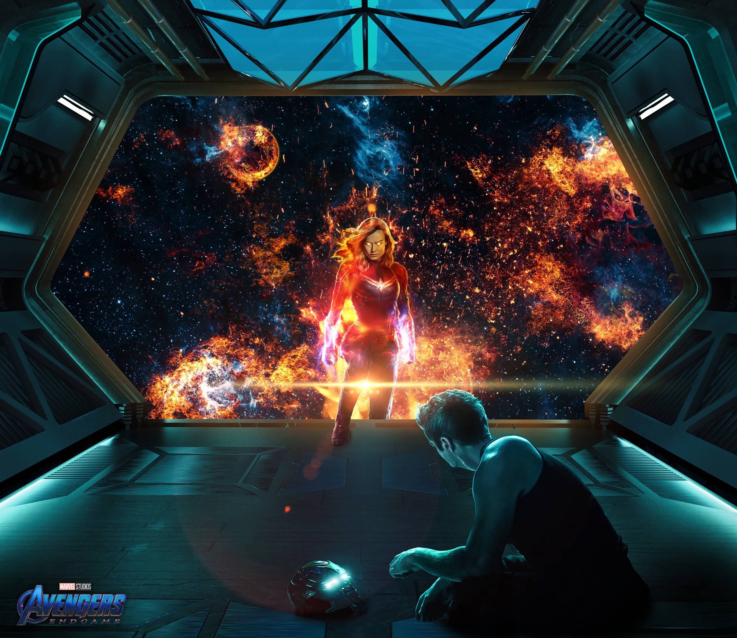 2560x2217 Captain Marvel 2560×2217 Iron Man Tony Stark Avengers Endgame