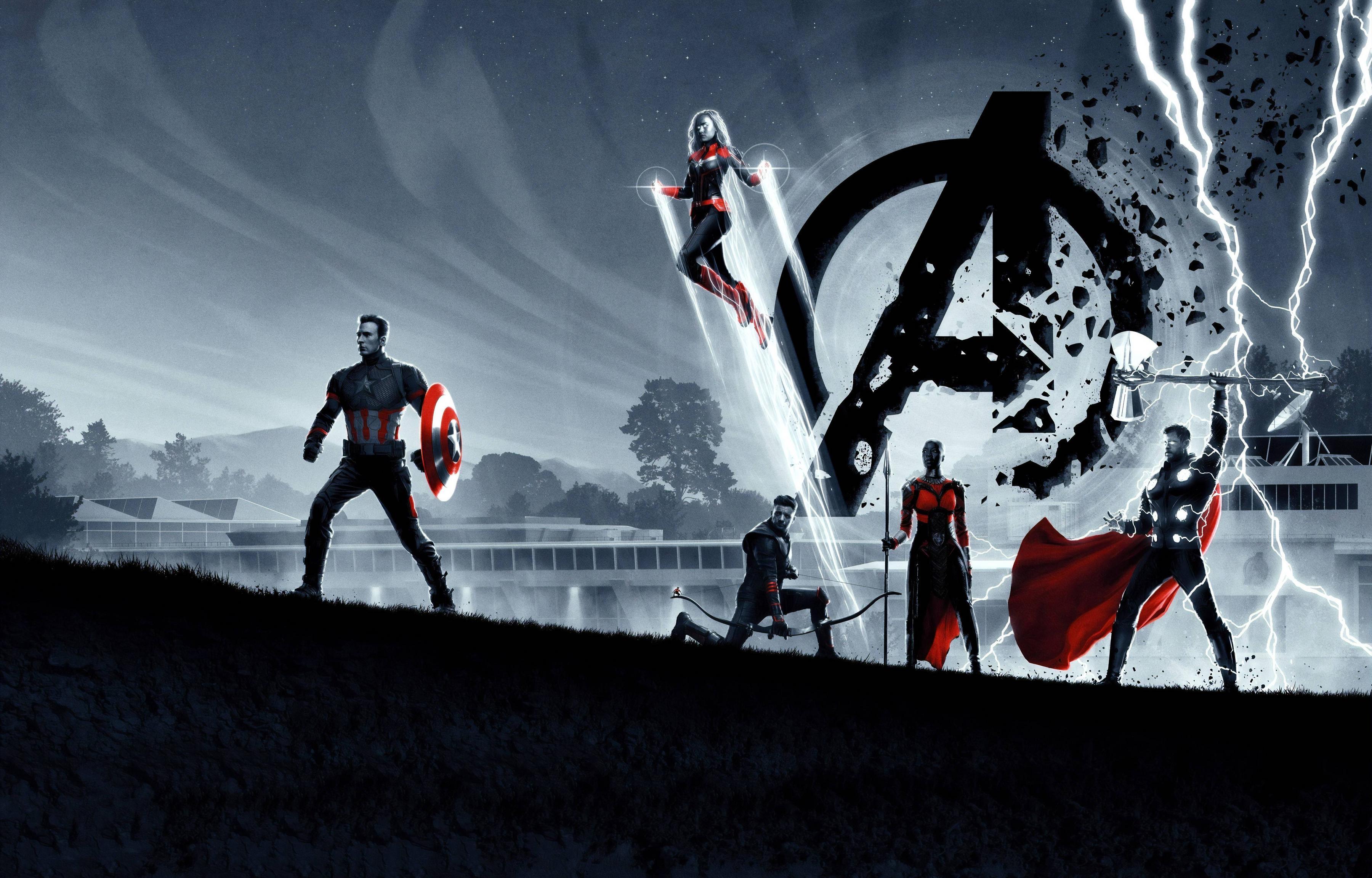 6000x3839 Avengers Endgame 6000×3839 Captain America Thor Captain Marvel