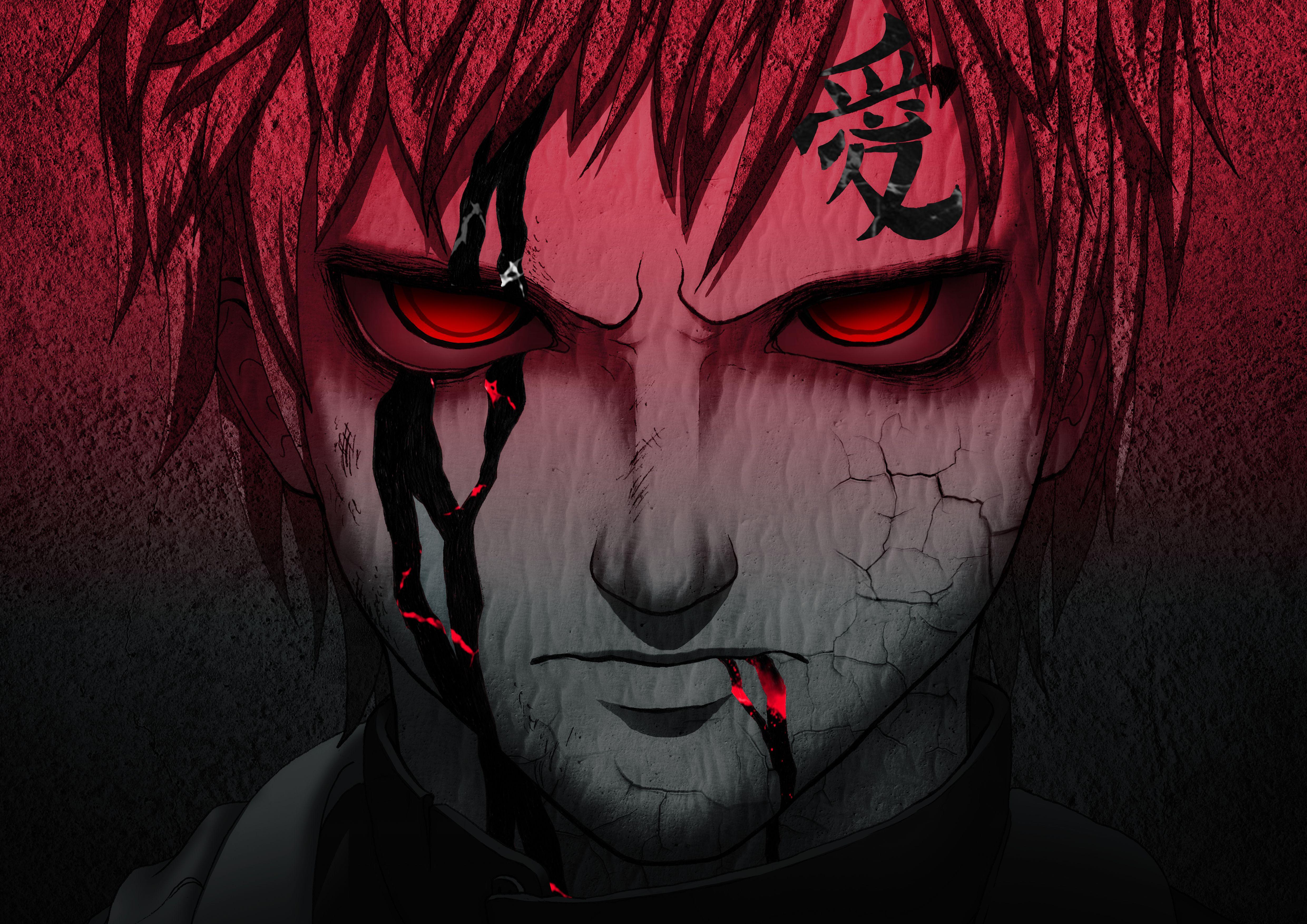 Download Gaara Of The Desert Naruto Black Wallpaper