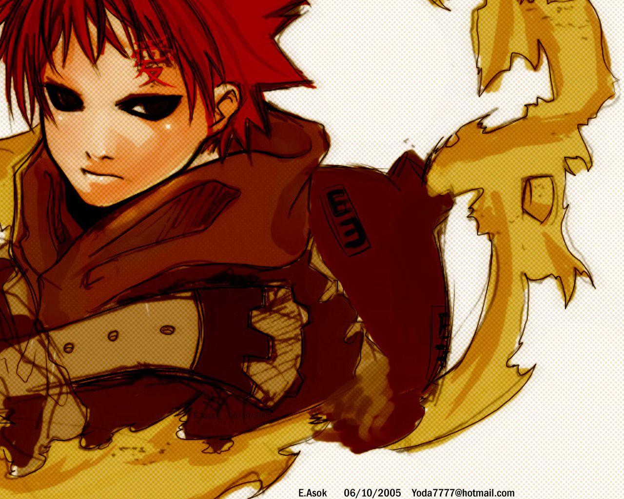 1280x1024 Gaara Naruto Naruto Wallpaper:1280x1024