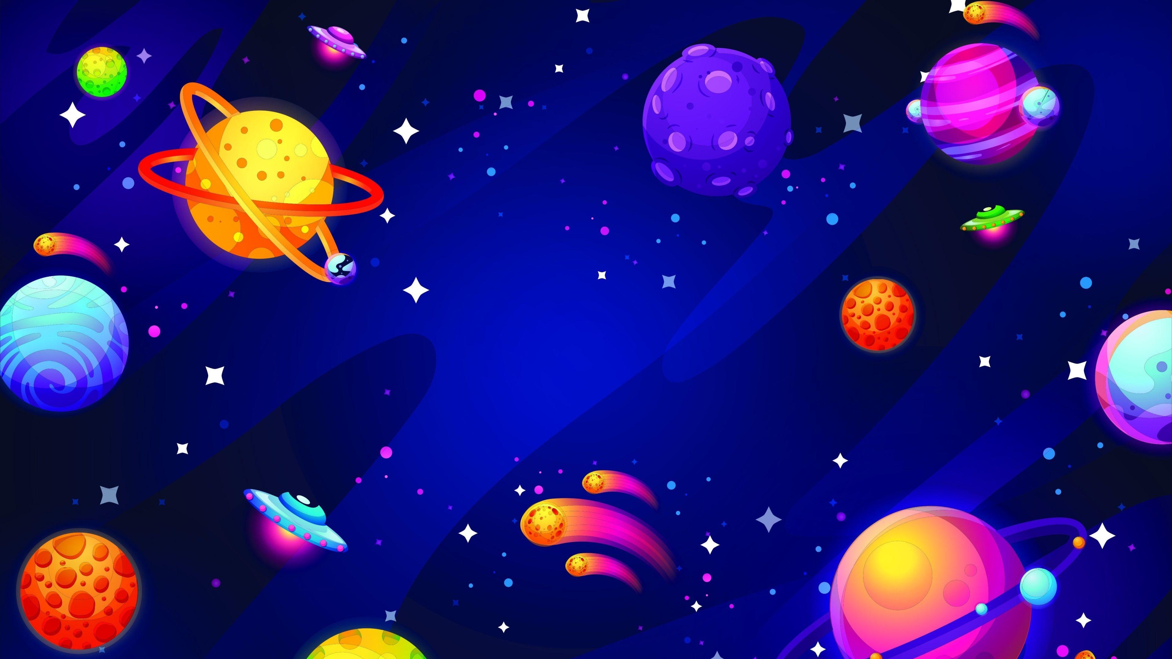 3840x2160 Artistic Space Planets 4K Wallpaper, HD Artist 4K Wallpaper, Image, Photo and Background