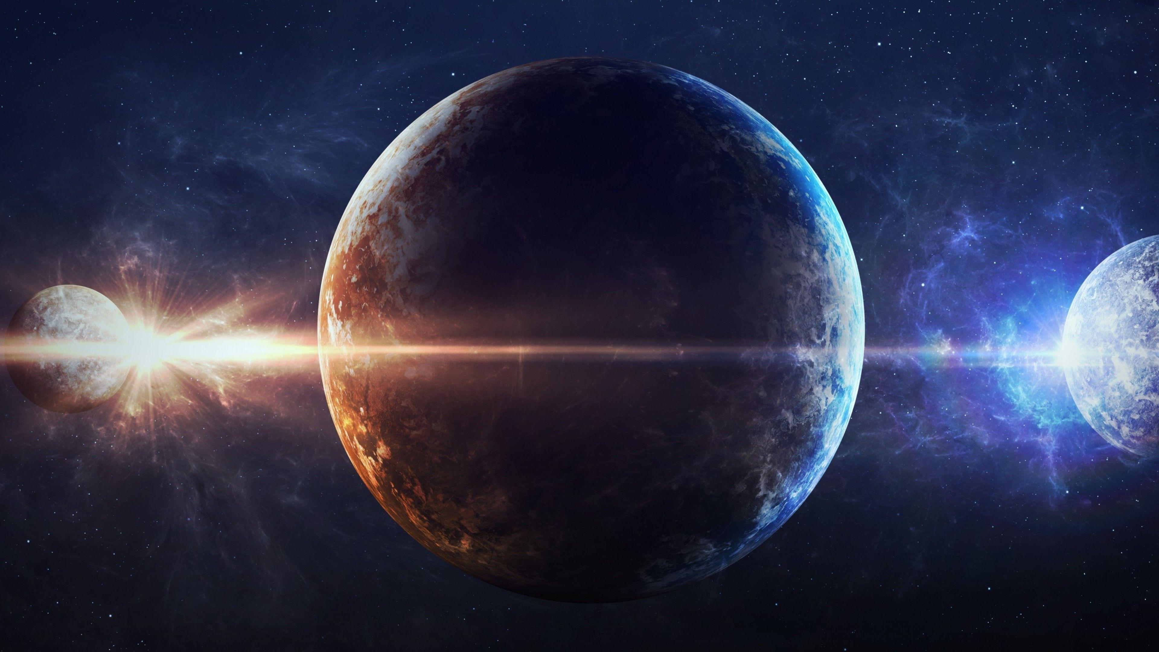 3840x2160 Planets 4k star wallpaper, planets wallpaper, digital universe wallpaper. Planets wallpaper, Planets, Star wallpaper