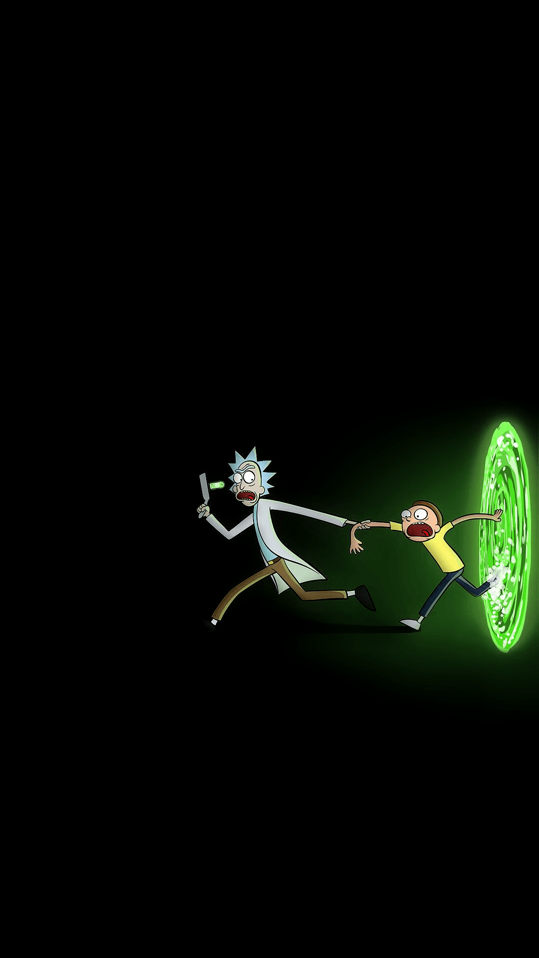 Rick and Morty scaping portal Wallpaper 4k HD ID:9235