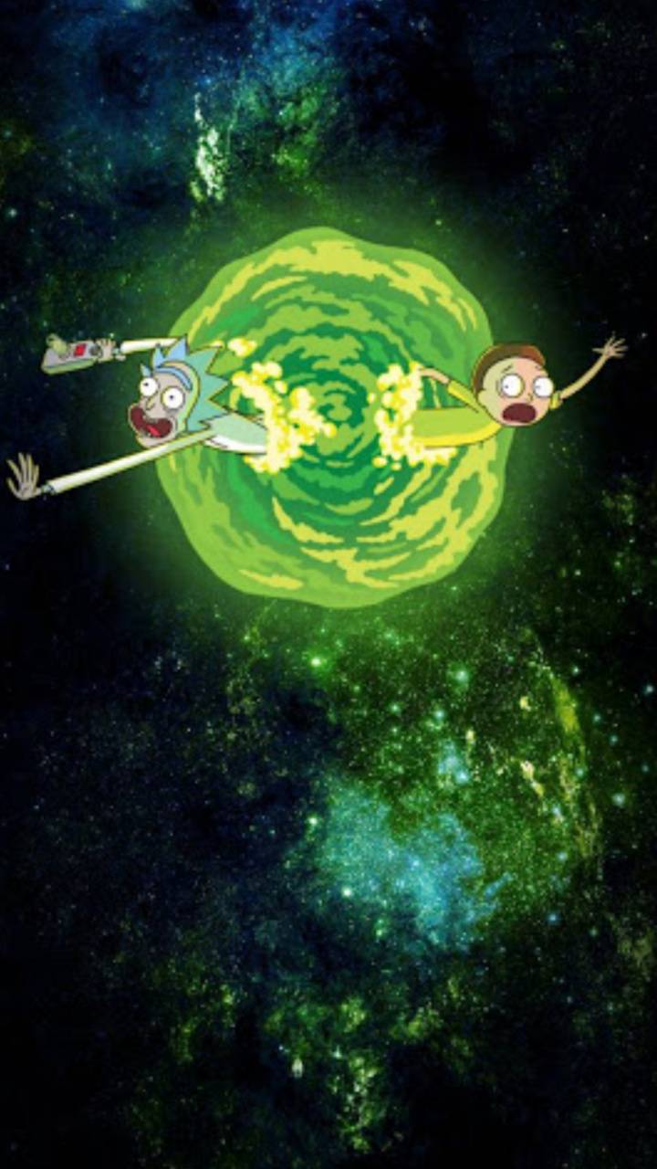 Rick and Morty Portal Gun Wallpaper iPhone Phone 4K #9190e