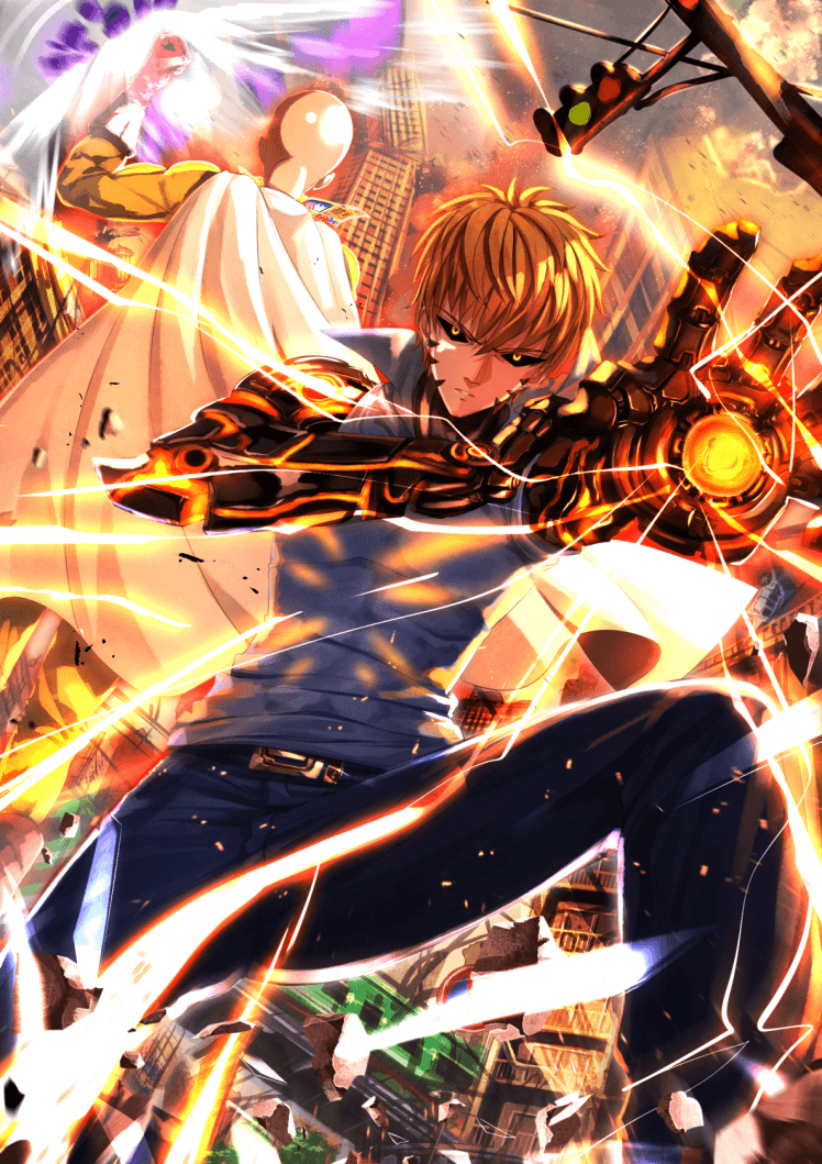748x1059 One Punch Man Genos Wallpaper Android HD Wallpaper