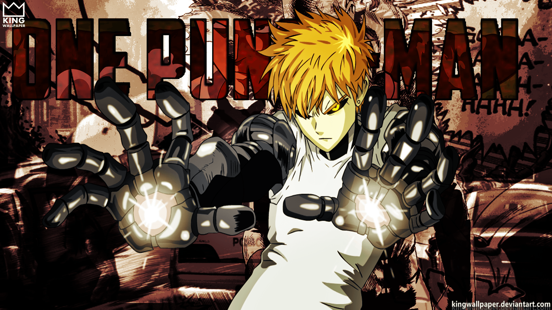 One Punch Man Genos Wallpapers Top Free One Punch Man Genos Backgrounds Wallpaperaccess