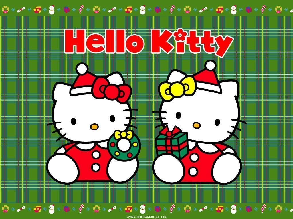 1024x768 Christmas Hello Kitty Wallpaper