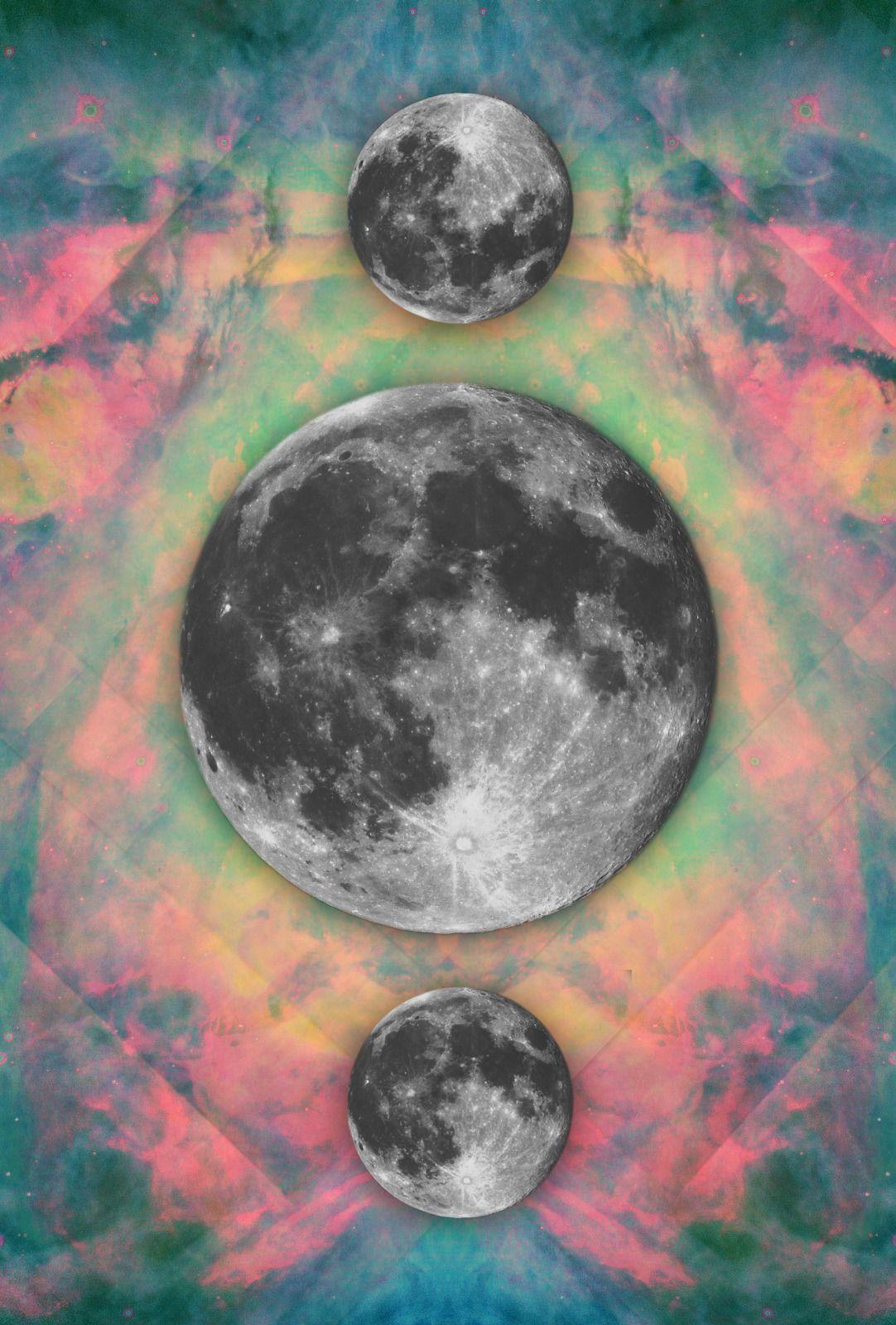 Trippy Moon Wallpapers Top Free Trippy Moon Backgrounds WallpaperAccess
