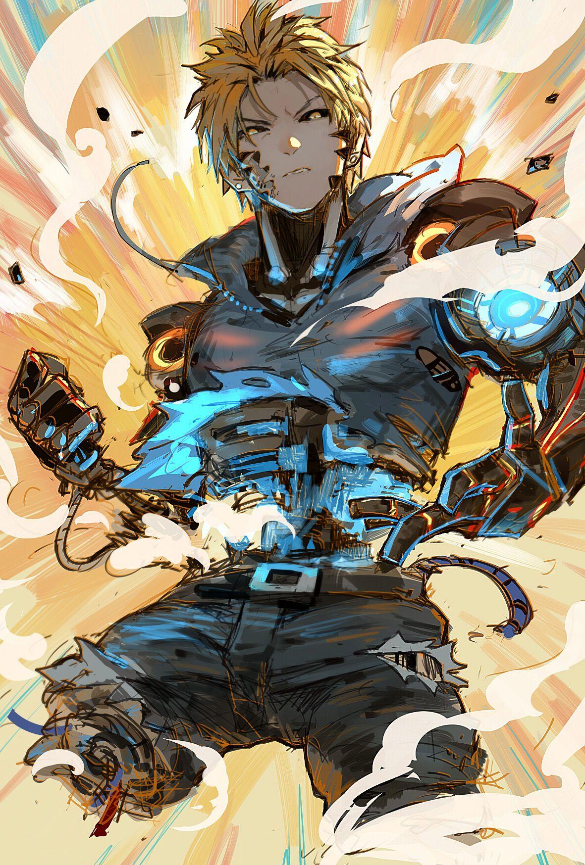 1181x1748 Genos (One Punch Man) Mobile Wallpaper Anime Image Board
