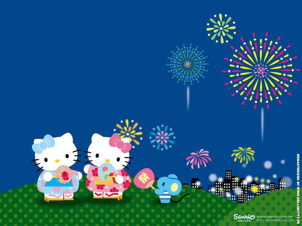 1024x768 Free Hello Kitty Christmas Wallpaper