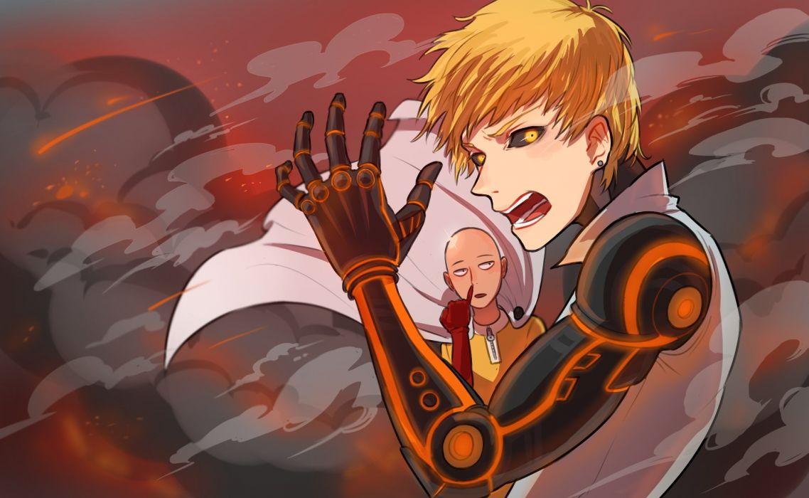 1138x700 One Punch Man Saitama (One Punch Man) Genos (One Punch Man) Cyborg Bald wallpaperx1230