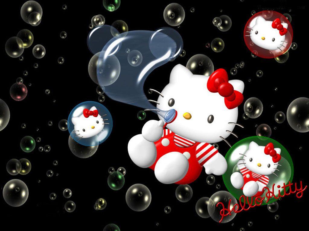 1024x768 Christmas Hello Kitty Wallpaper