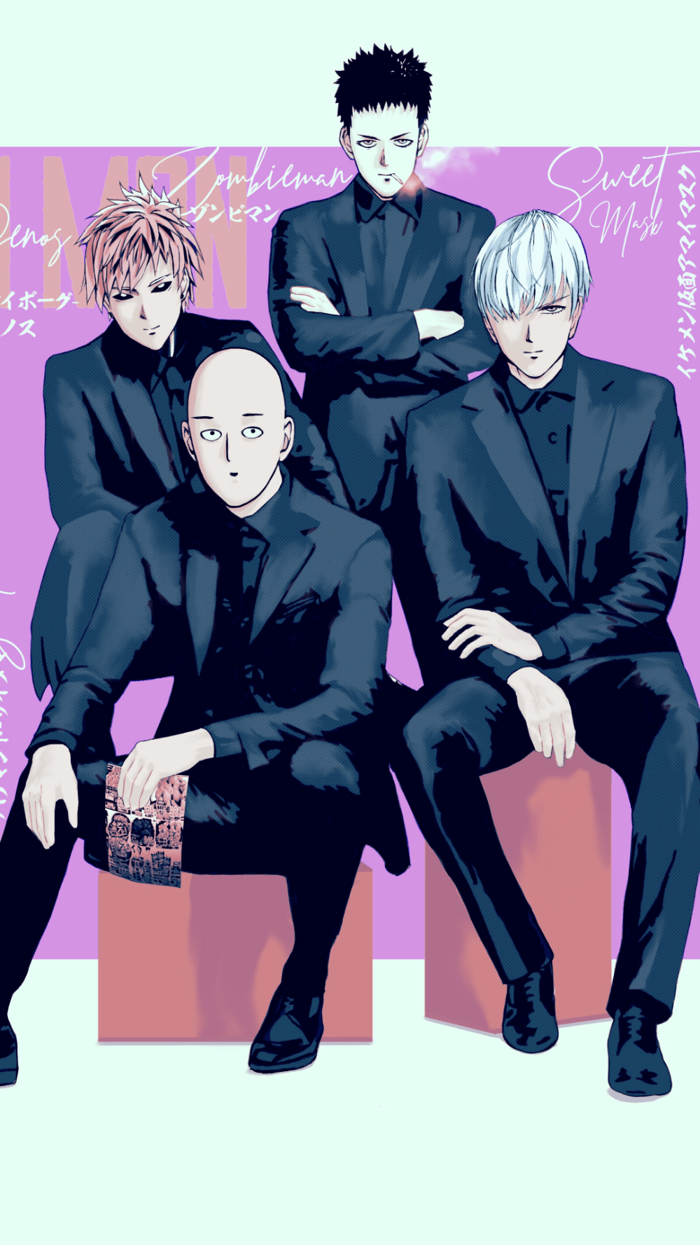 1000x1777 Anime One Punch Man Genos (One Punch Man) Saitama (One Punch Man) Zombieman (One Punch Man) (1080x1920) Mobile Wall. One Punch Man Anime, One Punch Man, Anime One