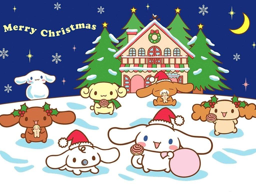 1024x768 Christmas Hello Kitty Wallpaper Desktop Background