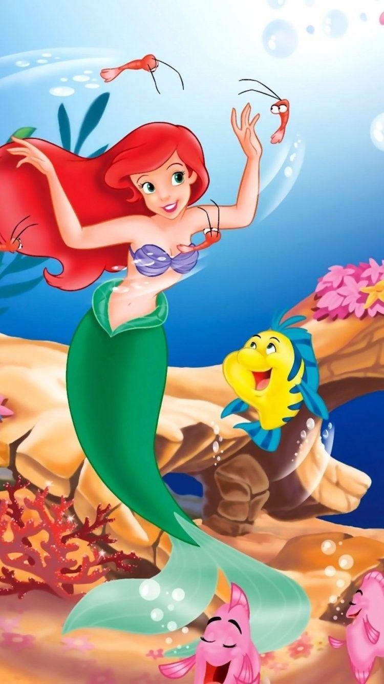 750x1334 Cute Disney Background iPhone 6 Wallpaper 19115 iPhone 6 Wallpaper #Disney #iPhone. Mermaid wallpaper, Disney wallpaper, Little mermaid wallpaper