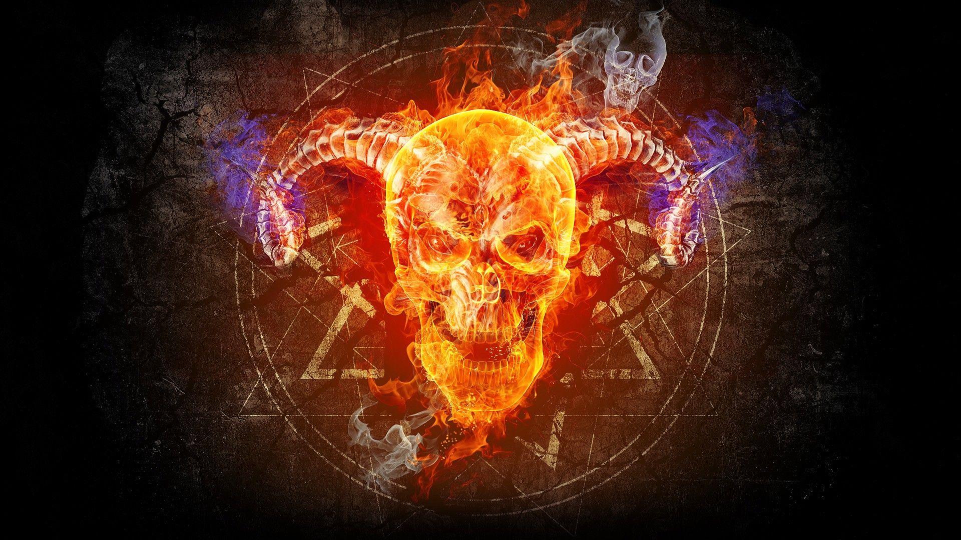 1920x1080 Free download Baphomet Wallpaper 1366x768 Image amp Picture Becuo [1920x1080] for your Desktop, Mobile & Tablet. Explore Skulls On Fire Wallpaperd Skull Wallpaper, Free Skull Wallpaper