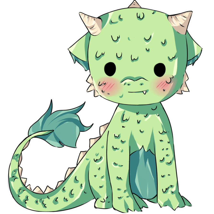 Sassy Dragon By Heilos On Clipart Library  Cute Anime Drago Art  Free  Transparent PNG Download  PNGkey