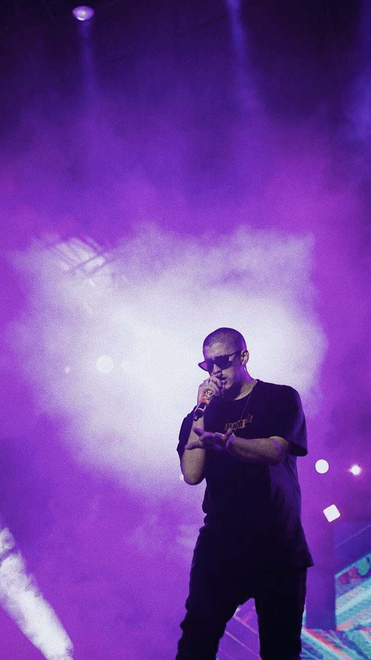 750x1334 Bad Bunny. Bunny wallpaper, Purple aesthetic, Bunny poster