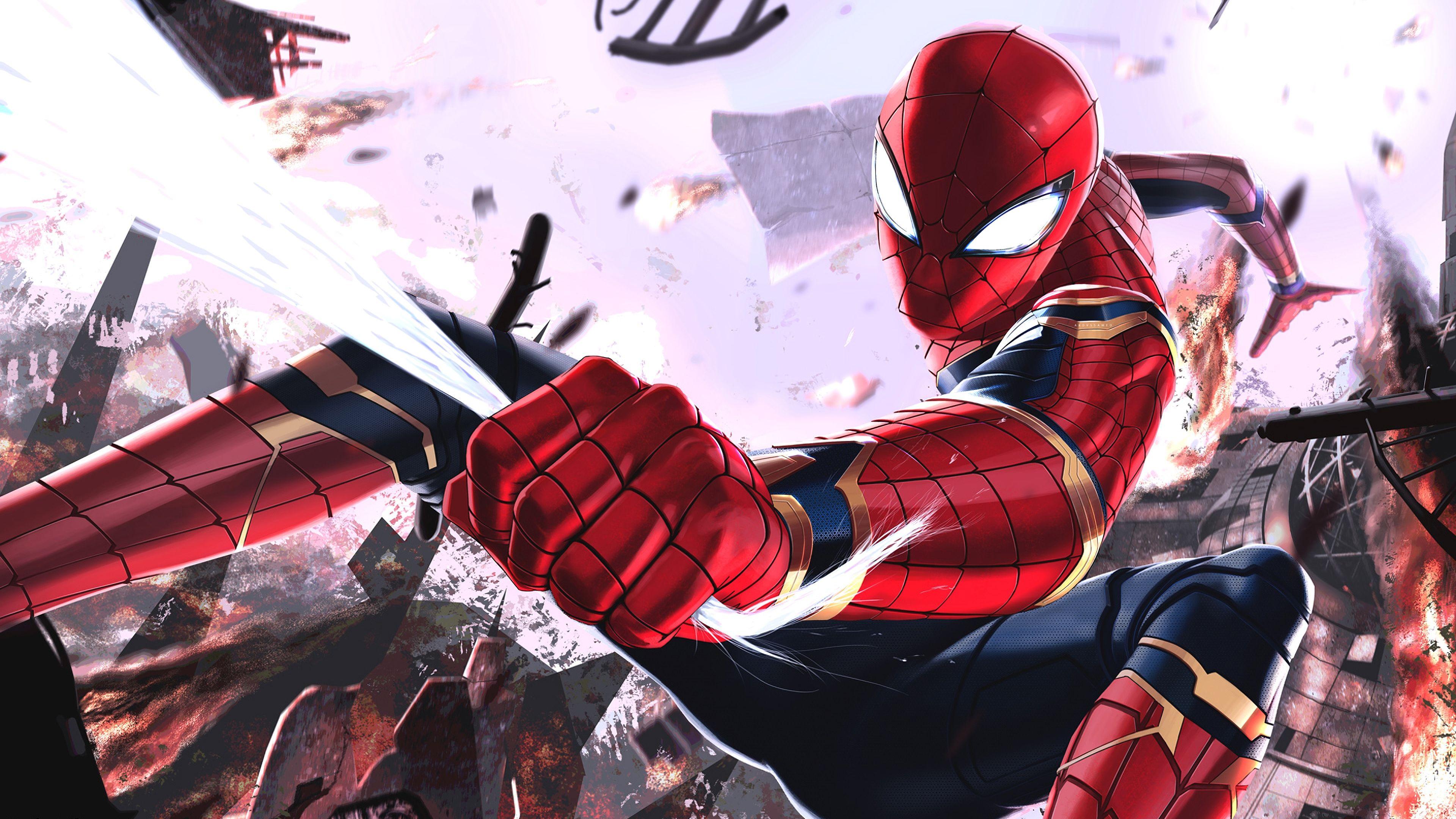 3840x2160 Spider Man Iron Spider Avengers: Infinity War 4K