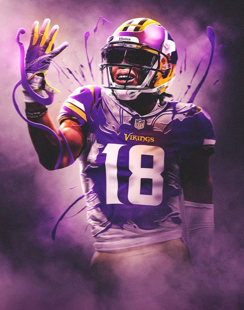 1004x1274 Justin Jefferson Minnesota Vikings LSU Tigers. Minnesota vikings wallpaper, Nfl vikings, Minnesota vikings