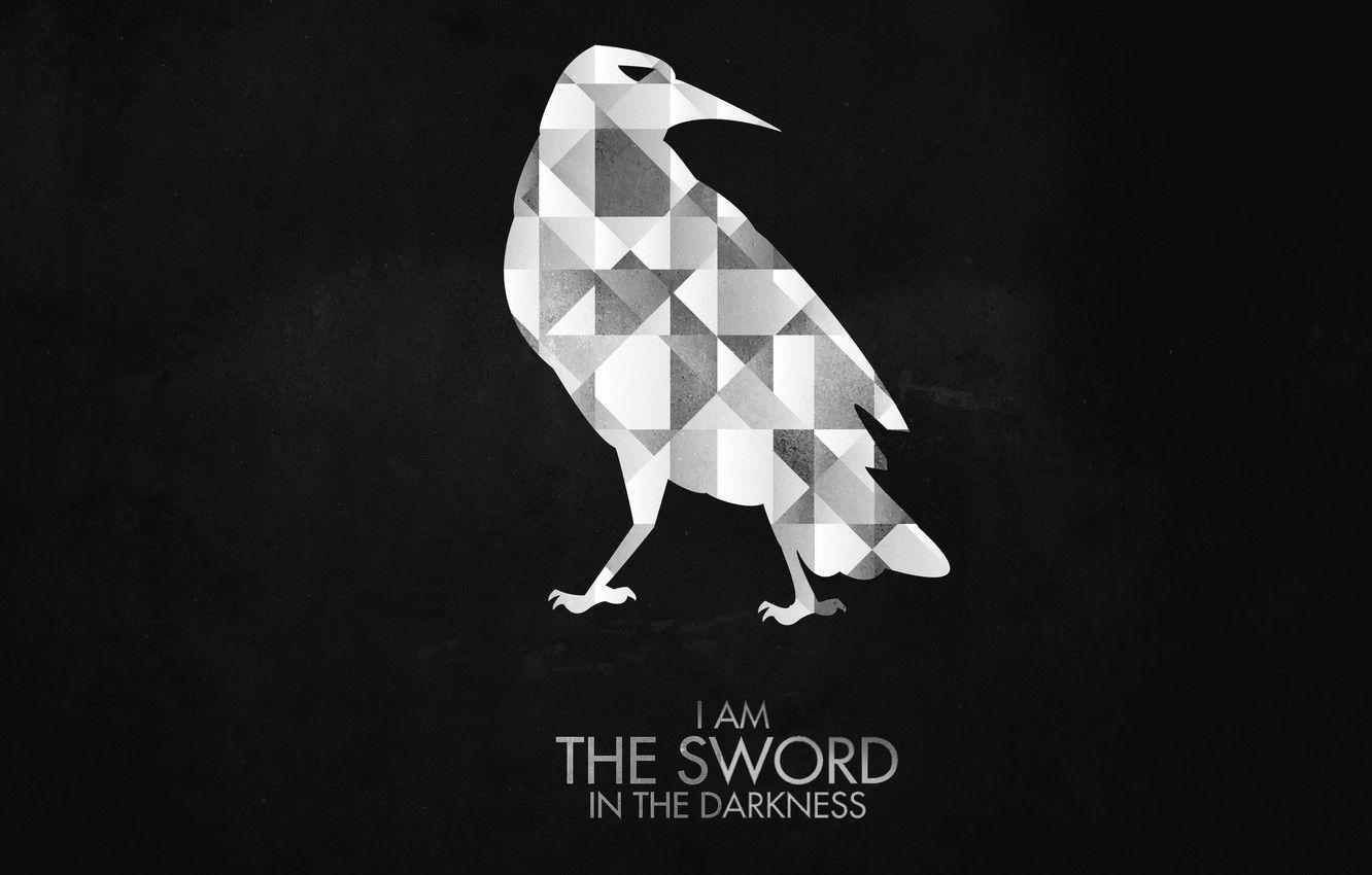 1332x850 Wallpaper dark, dark, Raven, crow, Game Of Thrones, Game of Thrones, Night Watch, Night Watch image for desktop, section разное