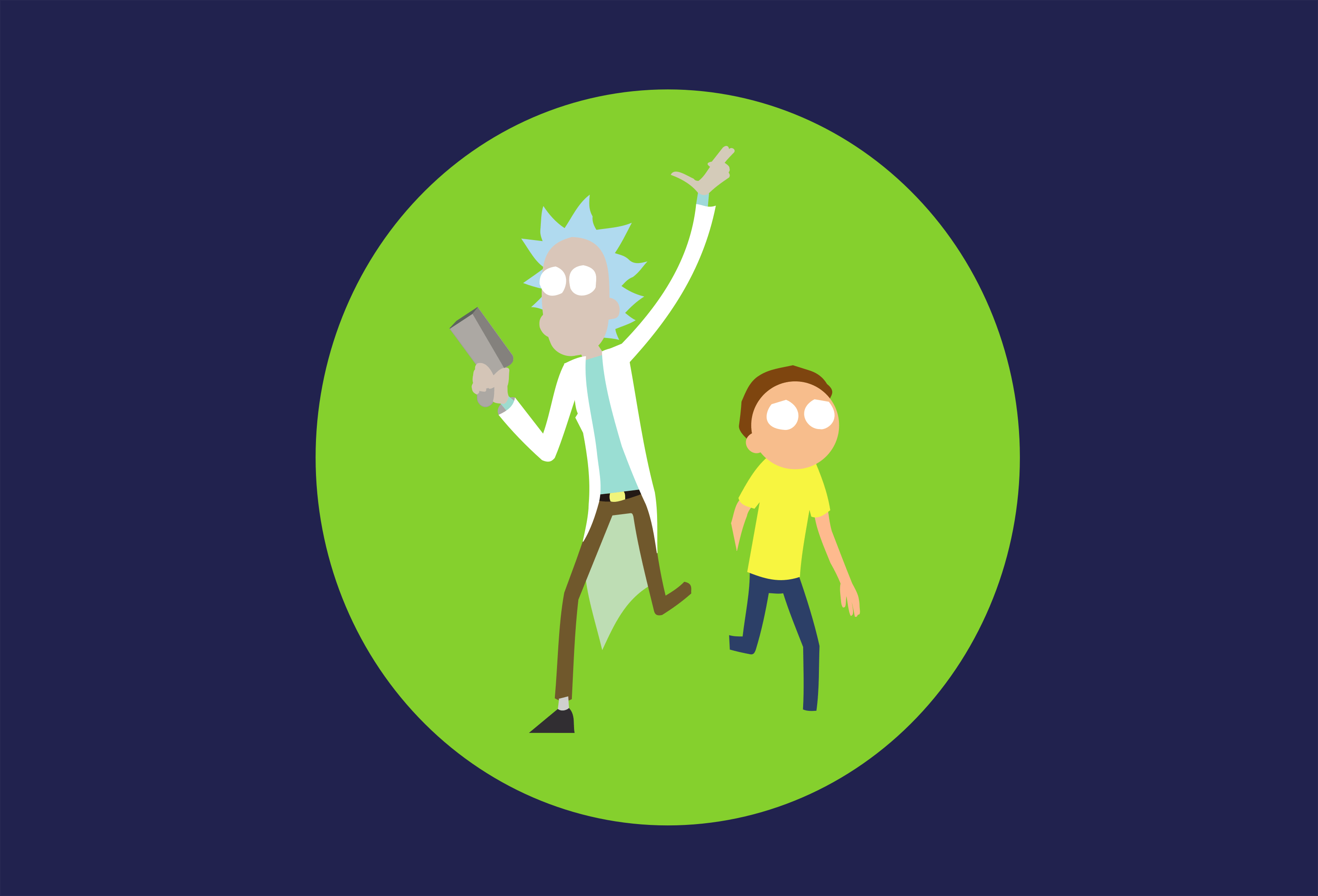 3095x2105 Rick And Morty Portal Wallpaper